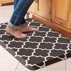 WISELIFE Kitchen Mat Cushioned Anti-Fatigue Kitchen Rug,Non Slip Waterproof Kitchen Mats and Rugs Heavy Duty PVC Ergonomic Comfort Mat for Kitchen, Floor Home, Office, Sink, Laundry, Brown 