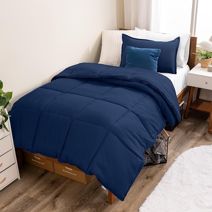 Hotel Elements Comforter, Twin, Navy Blue