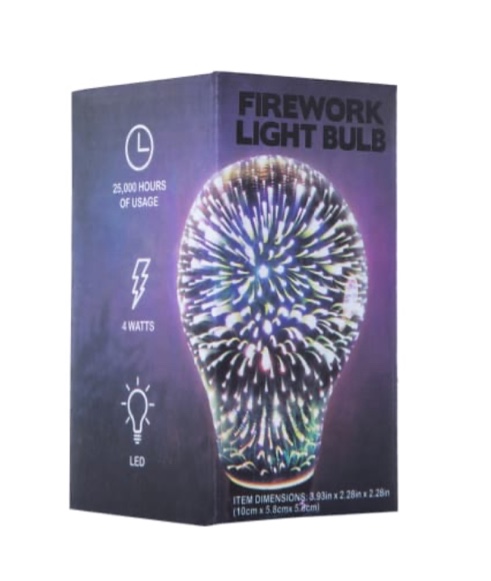LED Firework Light Bulb, 4-Watt
