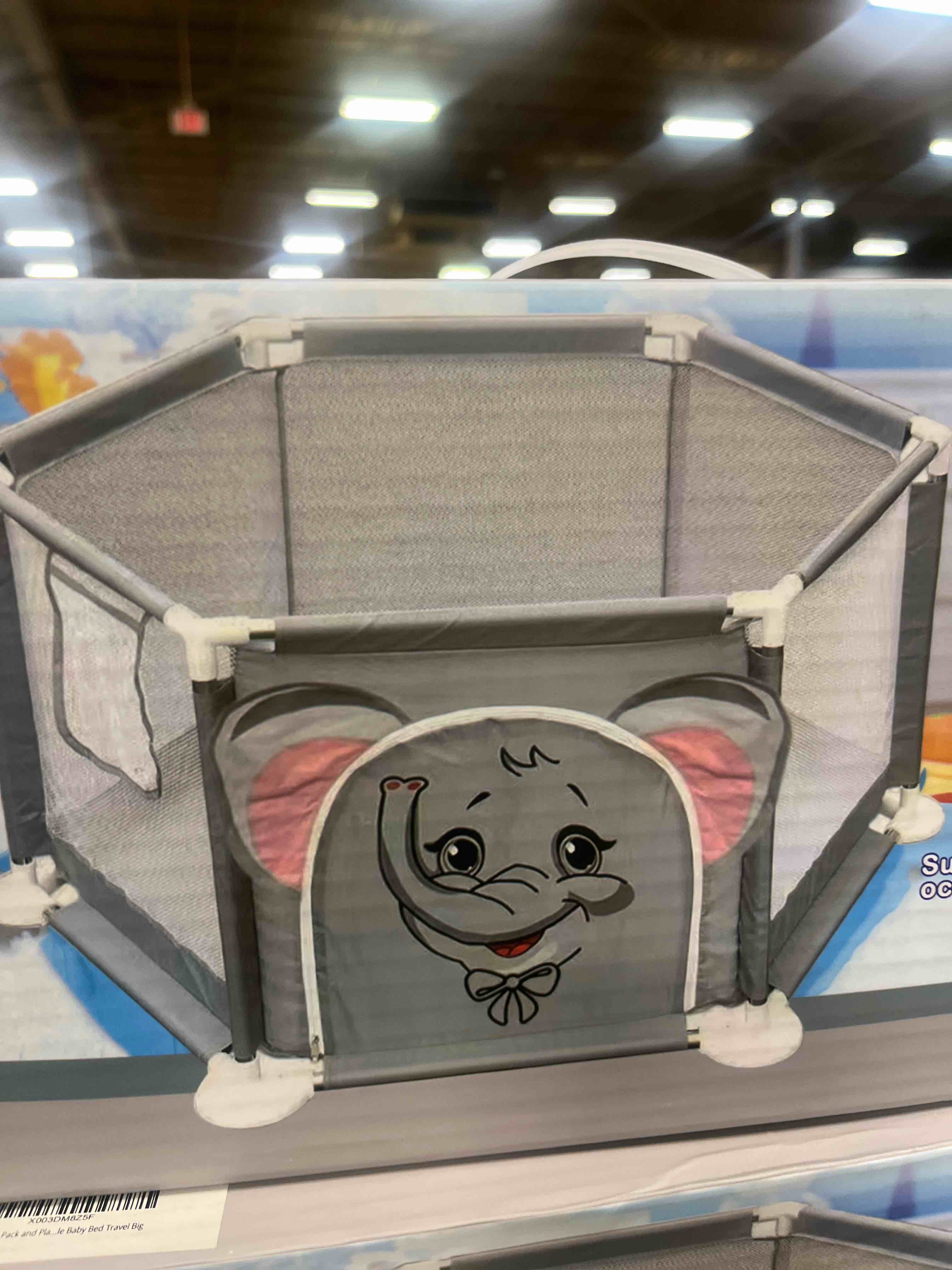 Child Safety Fence Elephant Gray