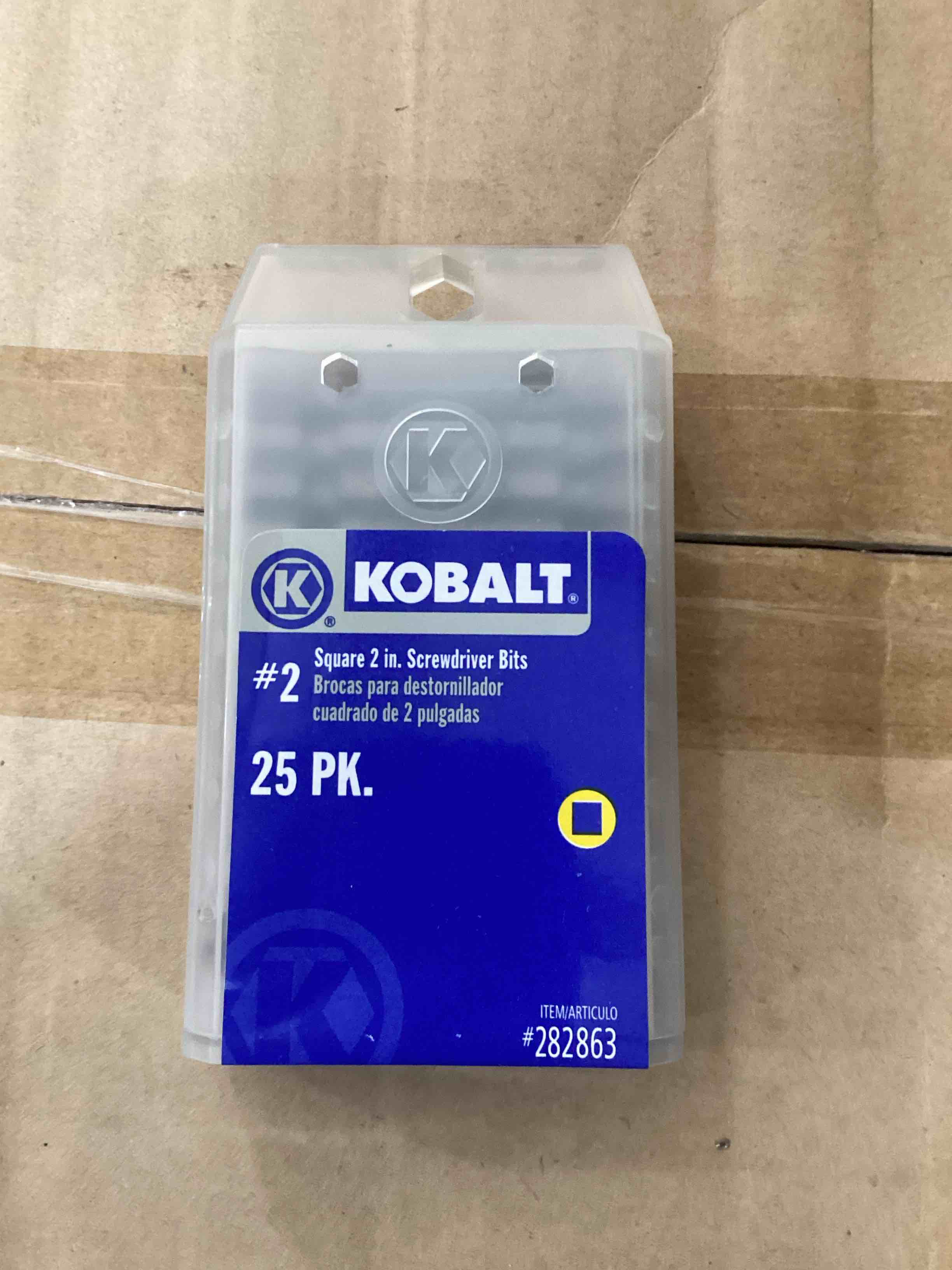 Kobalt Square 2 inch screwdriver bits 25pack 
