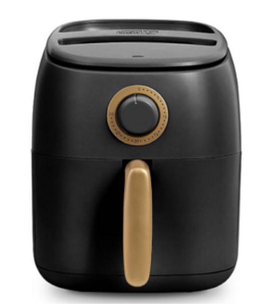 dash dcaf12cgbgbk02 ceramic tasti-crisp express air fryer, 1000 watts, 2.6 qt