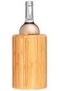 Homeries Wine chiller with Sleeve for Beverage and Liquor Bottles - Natural Bamboo Wood Iceless Wine Cooler with Push-Lock Gasket & Insulator Sleeve for Serving at Events & Gatherings