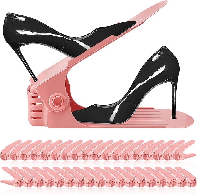 Homeries Kids Adjustable Shoe Slots 6 Pack Pink