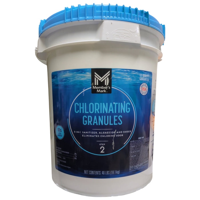 Member's Mark Chlorinating Granules, Step 2, Controls Algae, 40lbs