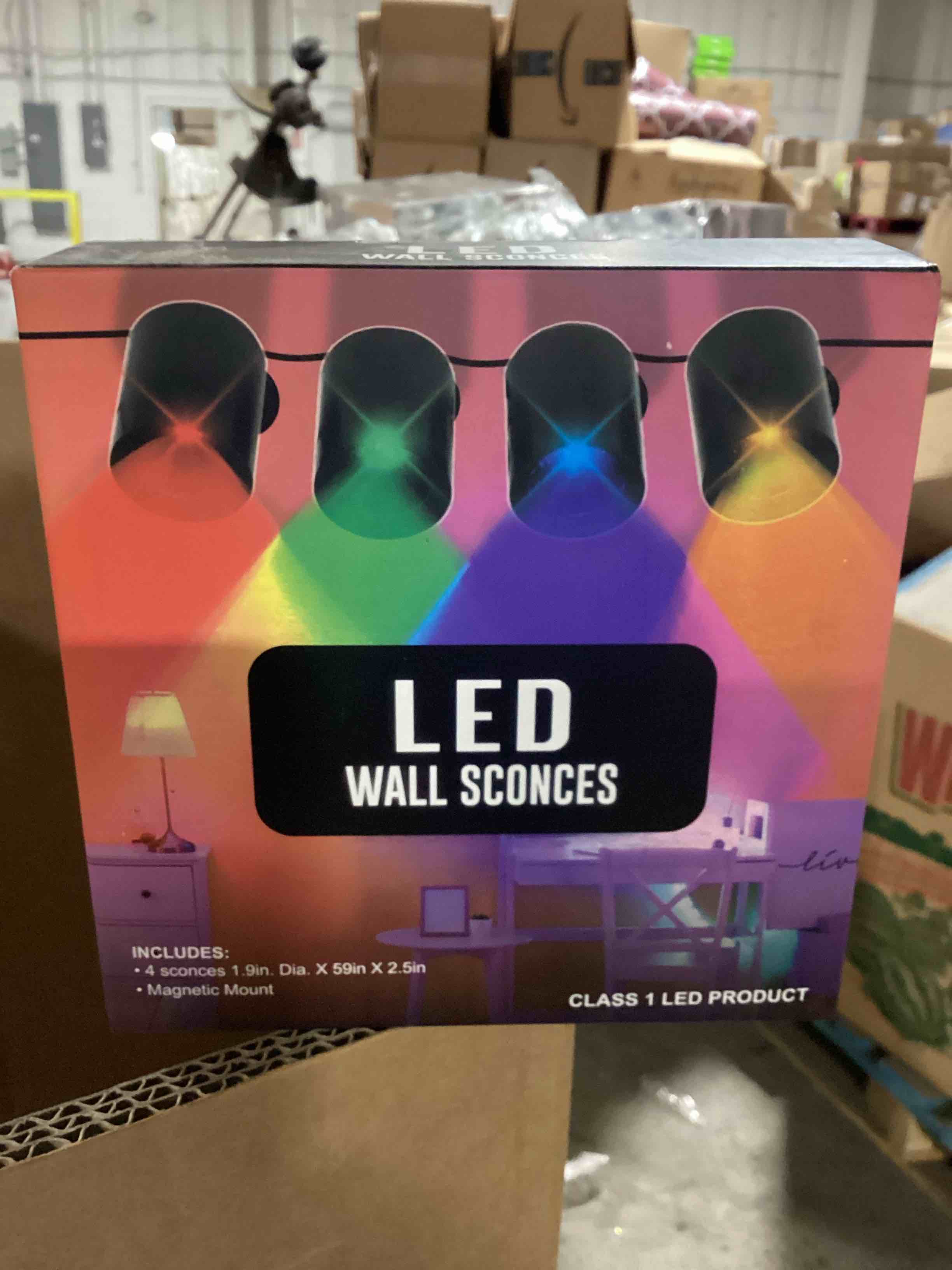 AE071 LED Light Sconces with Magnetic Wall Mount - 4 Per Pack