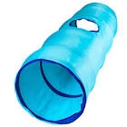 BrybellyHoldings 36 in. Blue Krinkle Collapsible Cat Tunnel With Peek Hole And Storage Bag