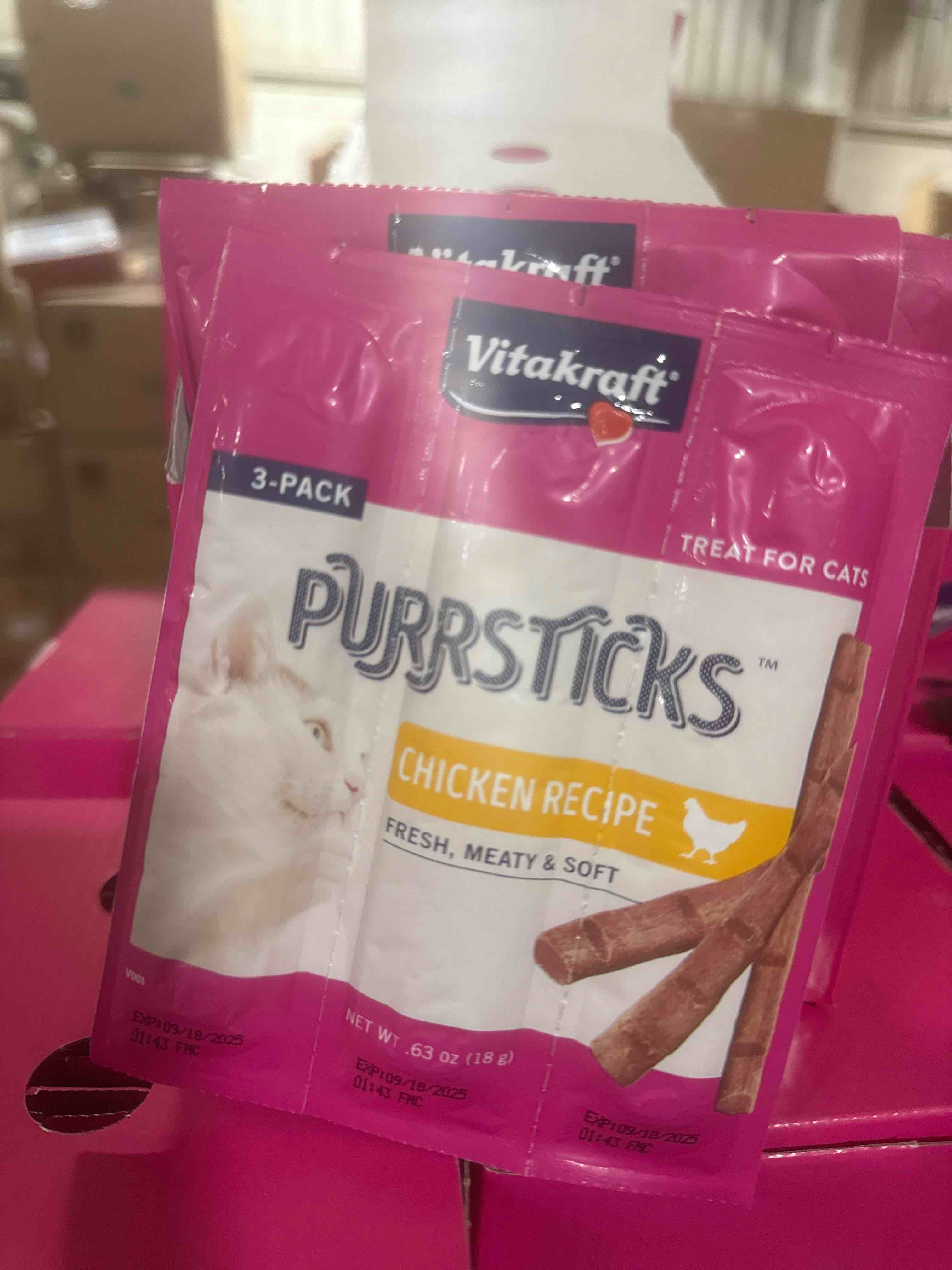 case of 20 vitacraft Pursticks chicken recipe .63oz Bb 9.2025