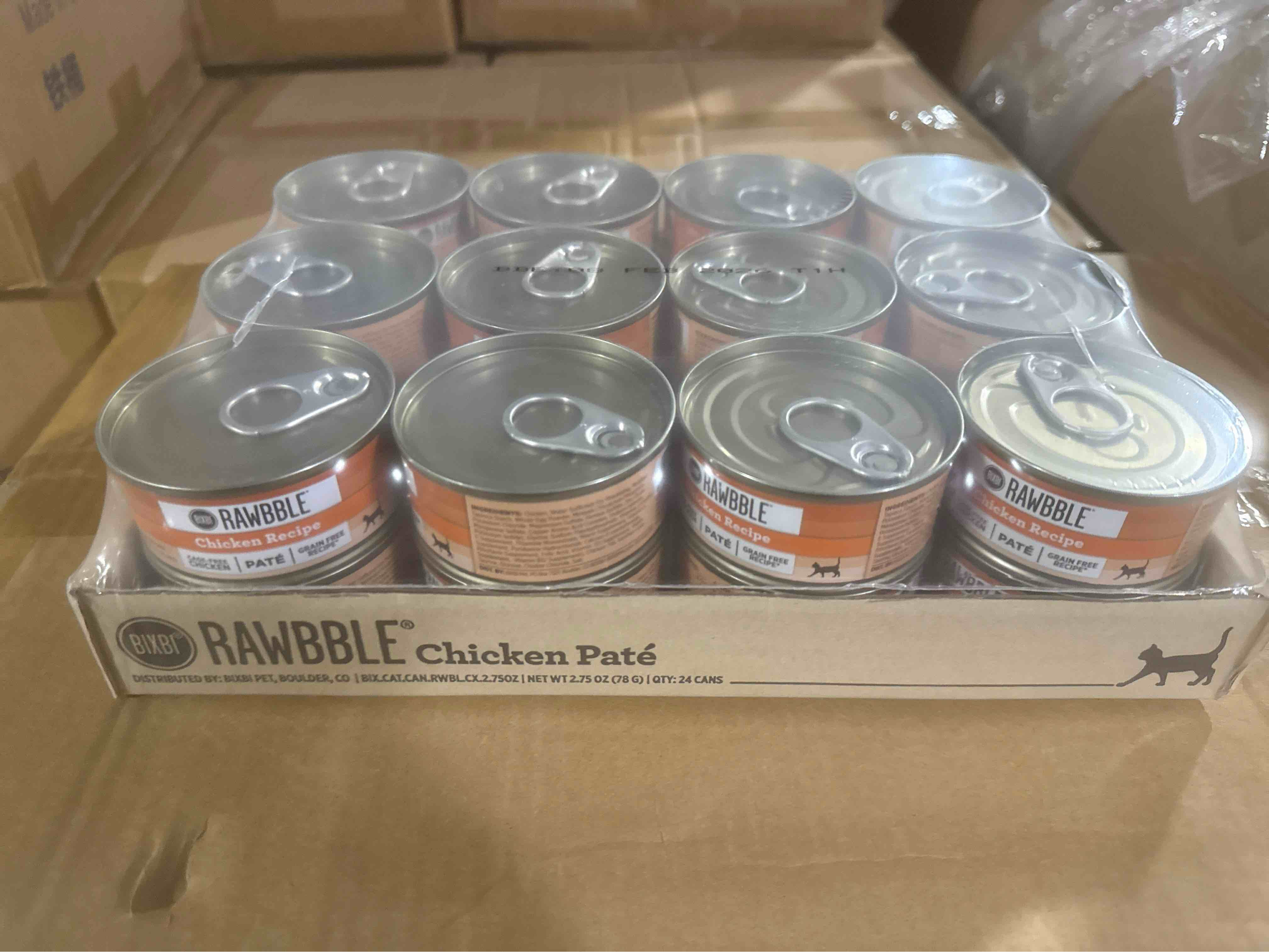 Rawbble Chicken Pate Wet Food case of 24 Bb feb2026