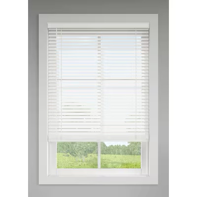 LEVOLOR Trim+Go 2-in Slat Width 35-in x 48-in Cordless White Faux Wood Room