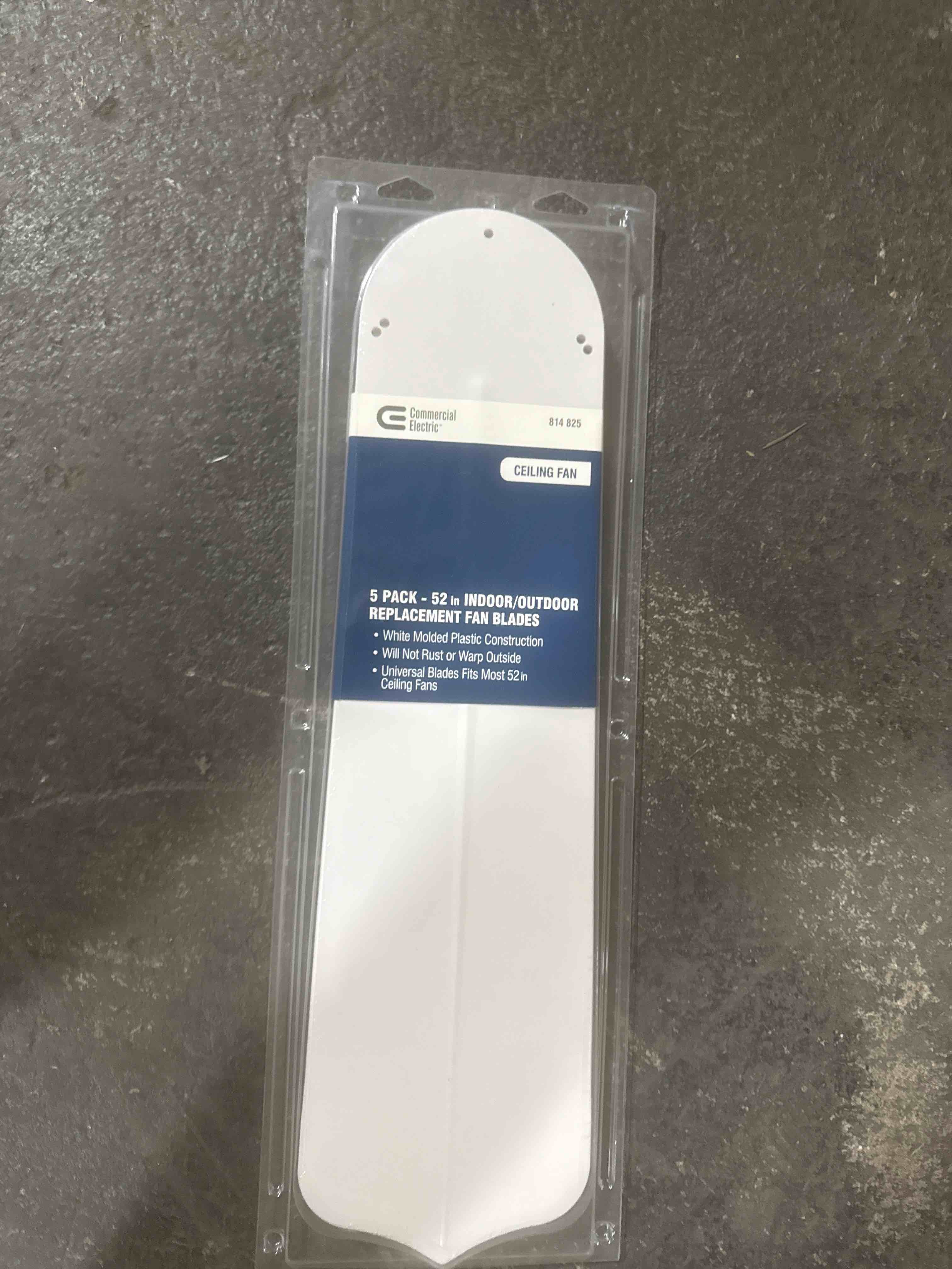 commercial electric replacement indoor/outdoor 52  ceiling fan blades (5-pack)