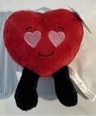 American Greetings 5" Red Plush Heart with Pink Heart Eyes & Black Legs - LOVE