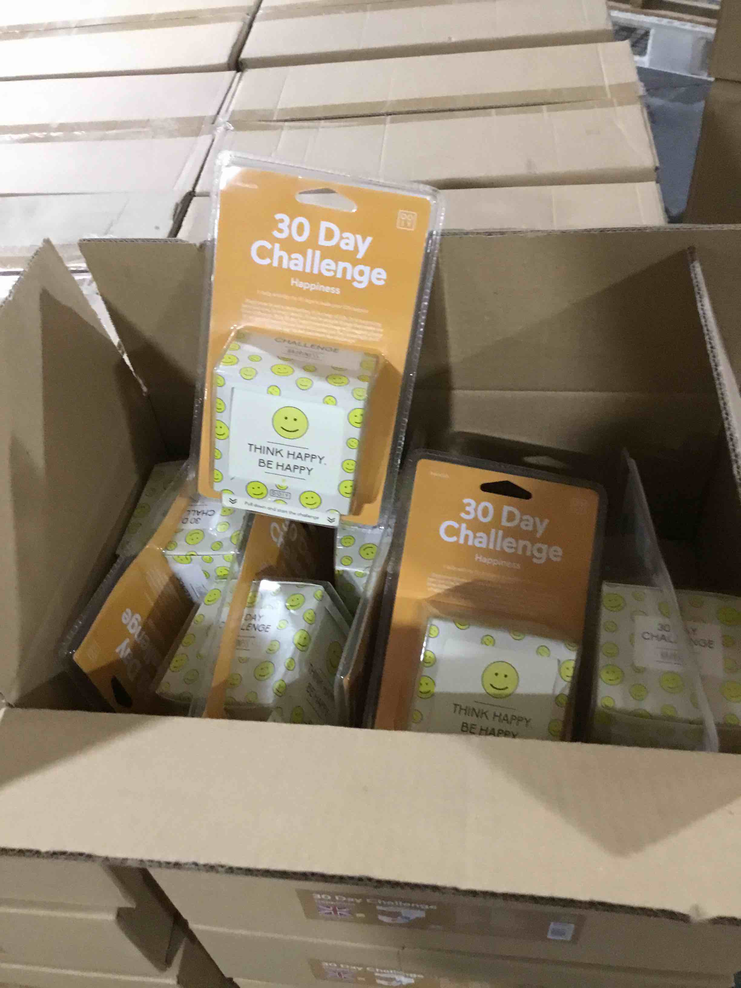 case of 6 Happiness Challenge 30 Days Fun Activity Box Play Enjoy Good Life