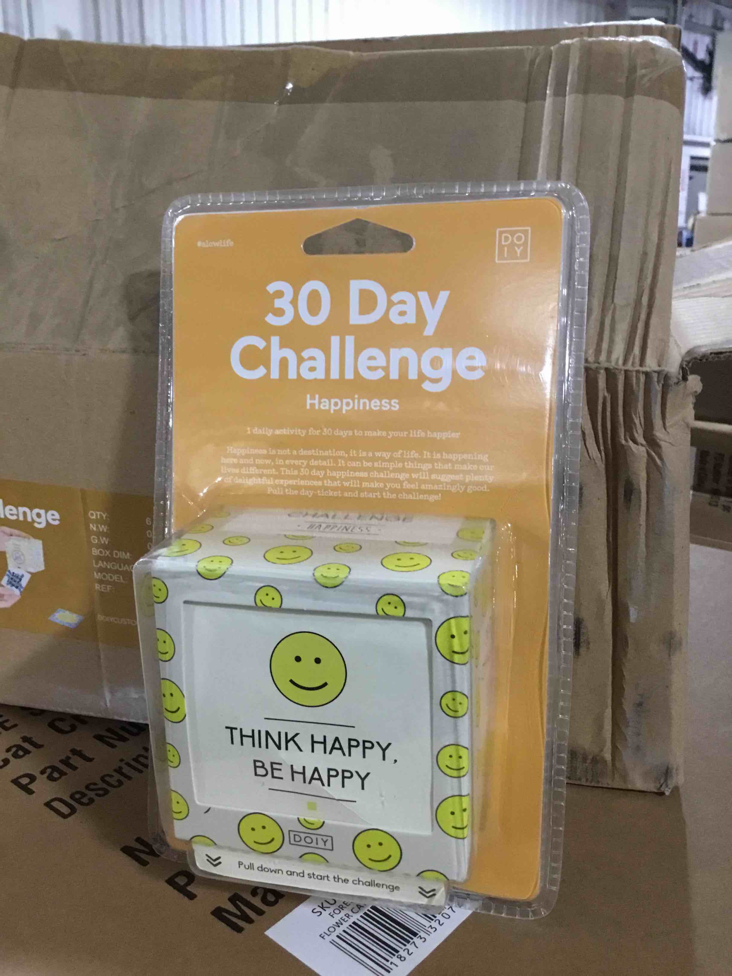 case of 6 Happiness Challenge 30 Days Fun Activity Box Play Enjoy Good Life