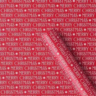 sugar paper gift wrap merry christmas wrapping paper, red