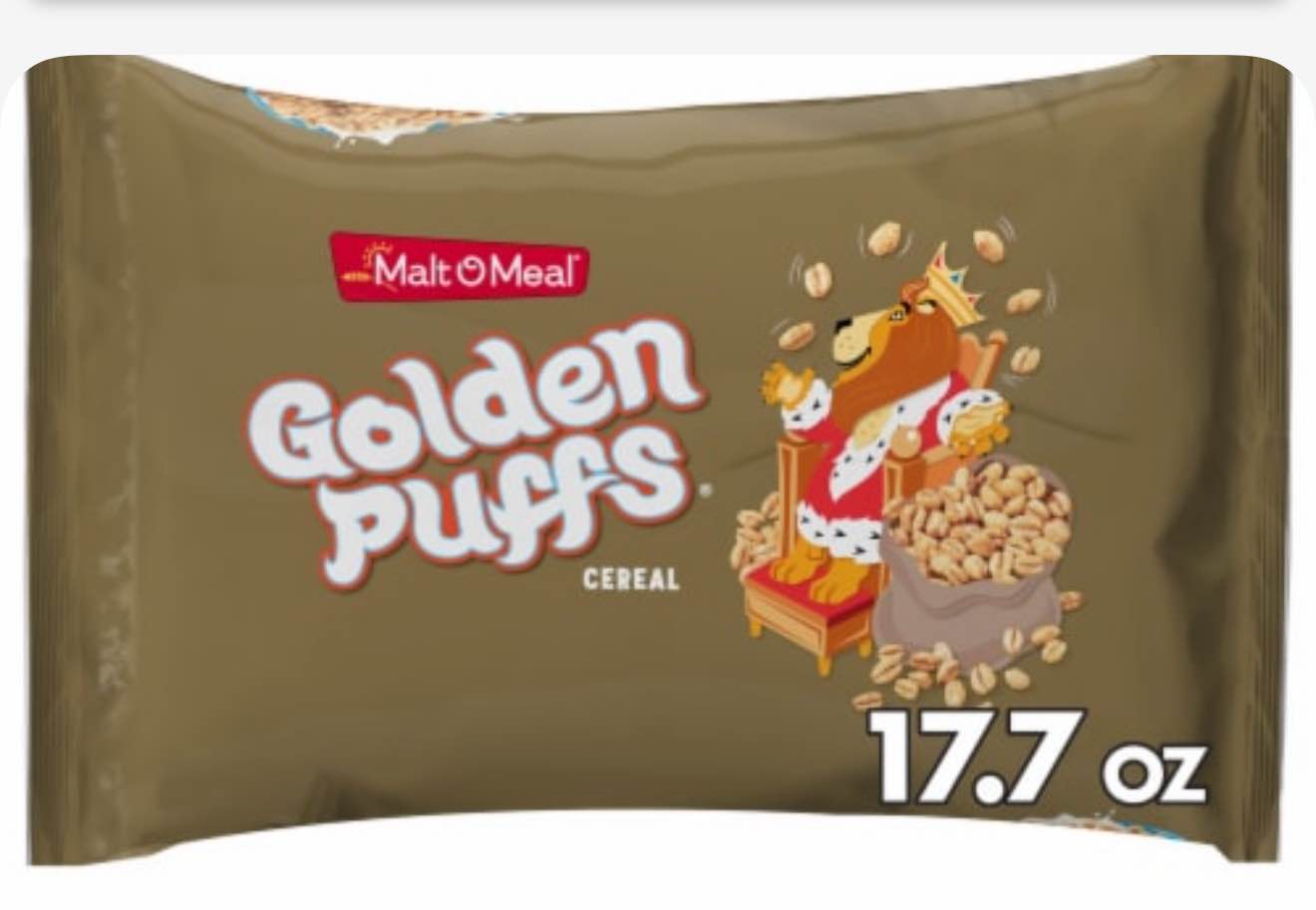 Malt o meal Golden Puffs cereal 17.7 oz (BB sept 2025)