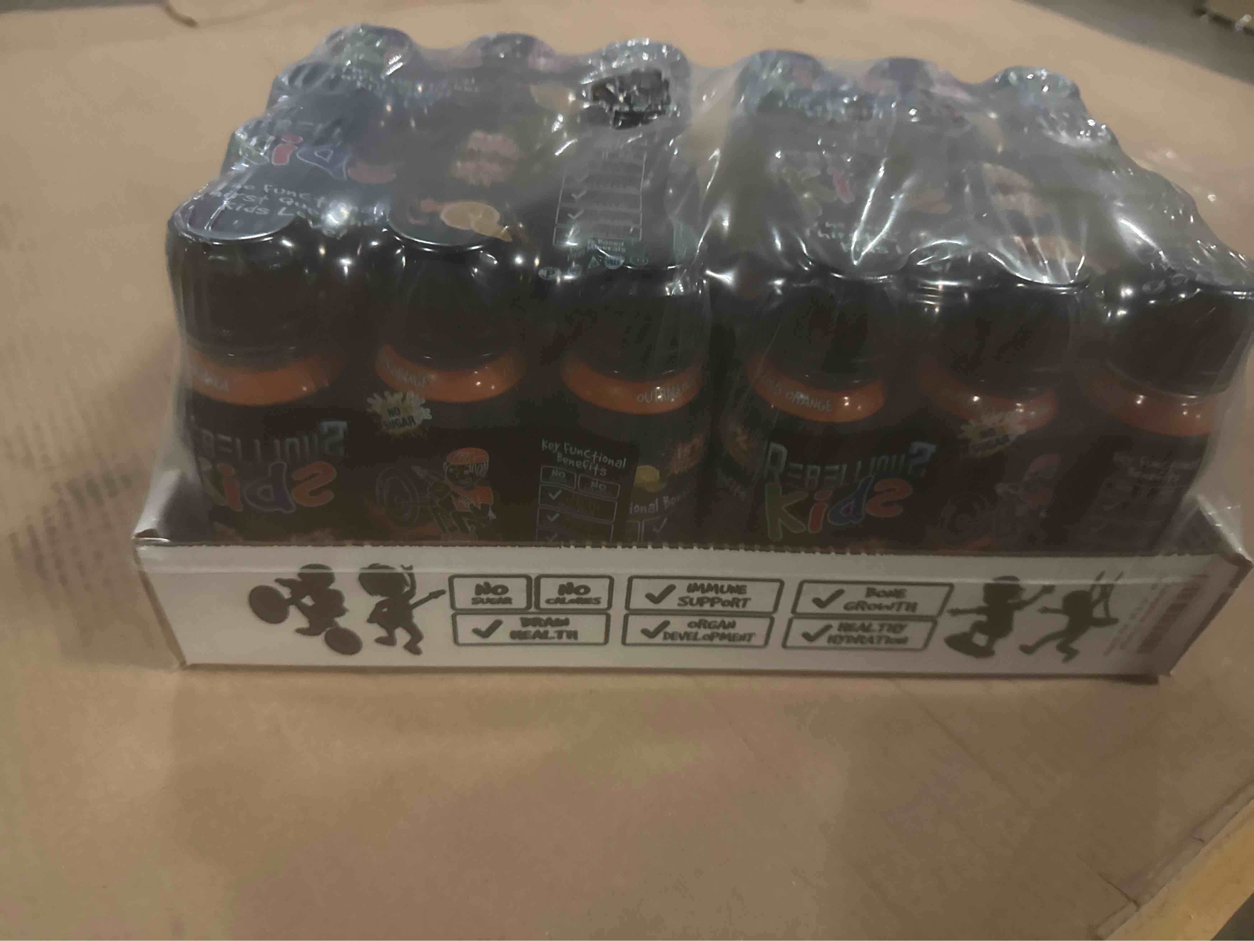 Rebellious Kids Organic Outrageous Kids Functional Thirst Quencher - Orange 8oz pack of 24 (BB 5/2025) 