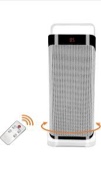 space heater for office - portable electric ceramic quiet tower heater fan with thermostat, fast heating, 120°oscillating efficient for personal home bedroom large room bathroom under desk indoor use