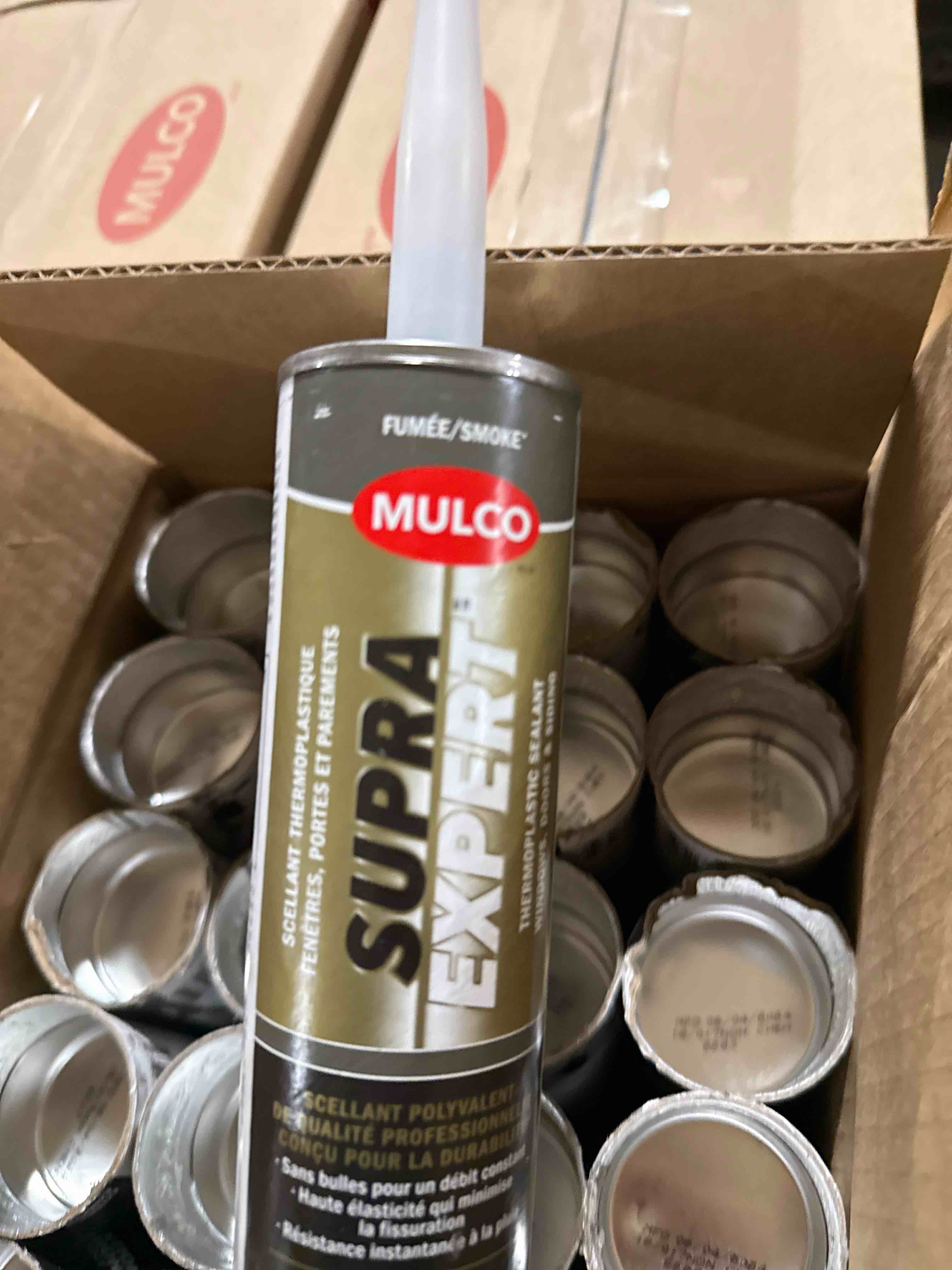 case of 20 300ml tubes mulco Supra expert thermoplastic sealant smoke
