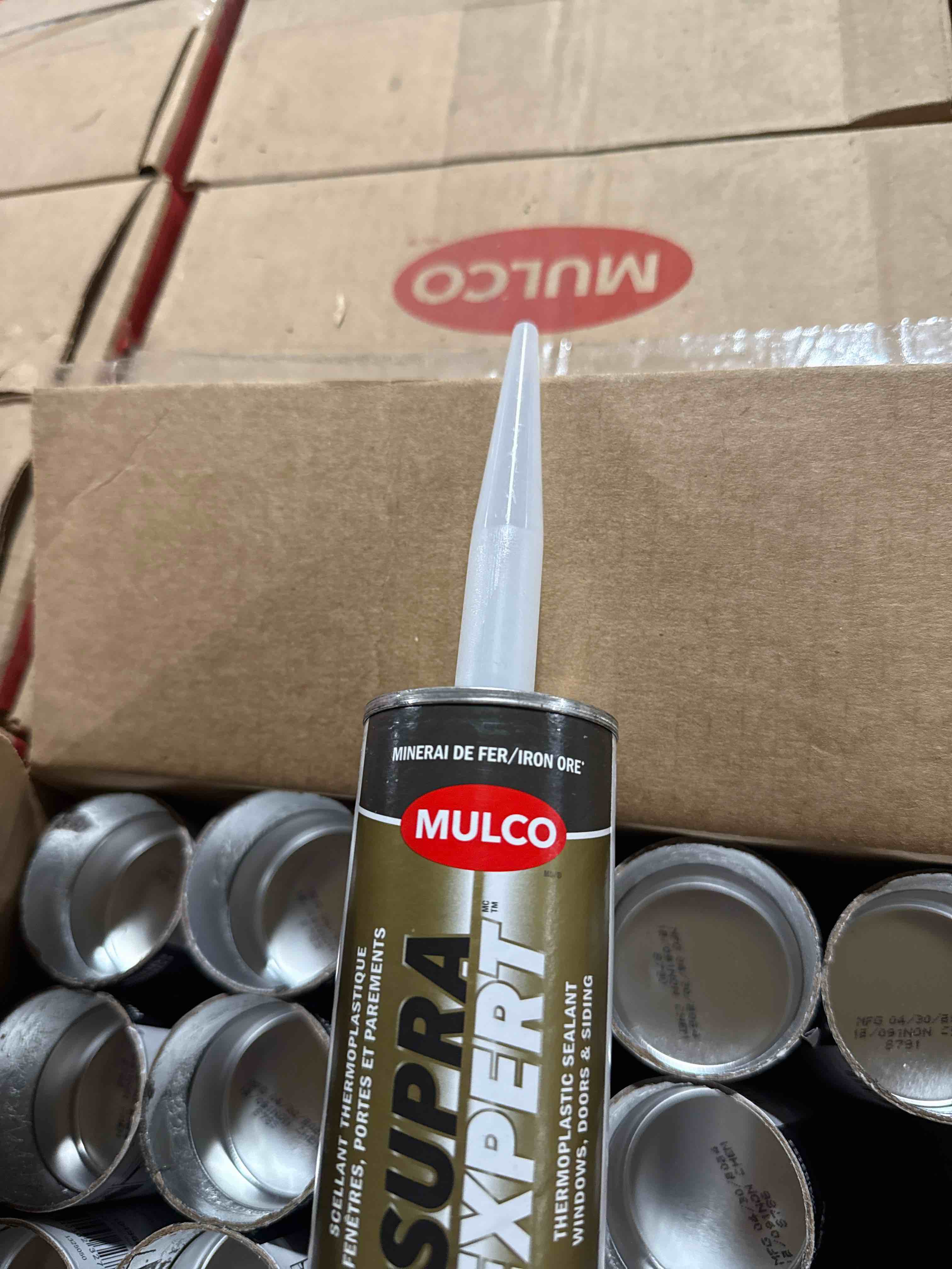 case of 20 300ml tubes of mulco Supra expert sealant mineral de fir