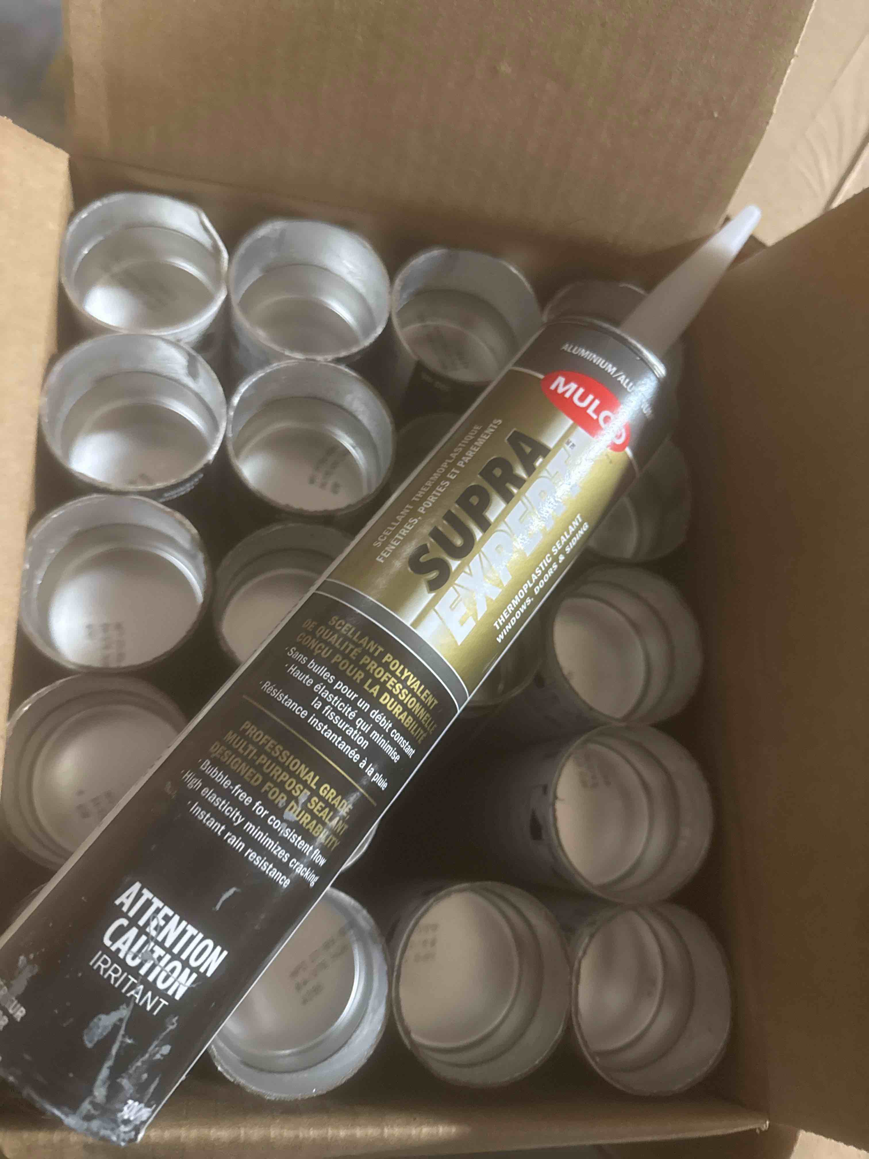 case of 20 mulco supra expert sealant aluminum  300ml 