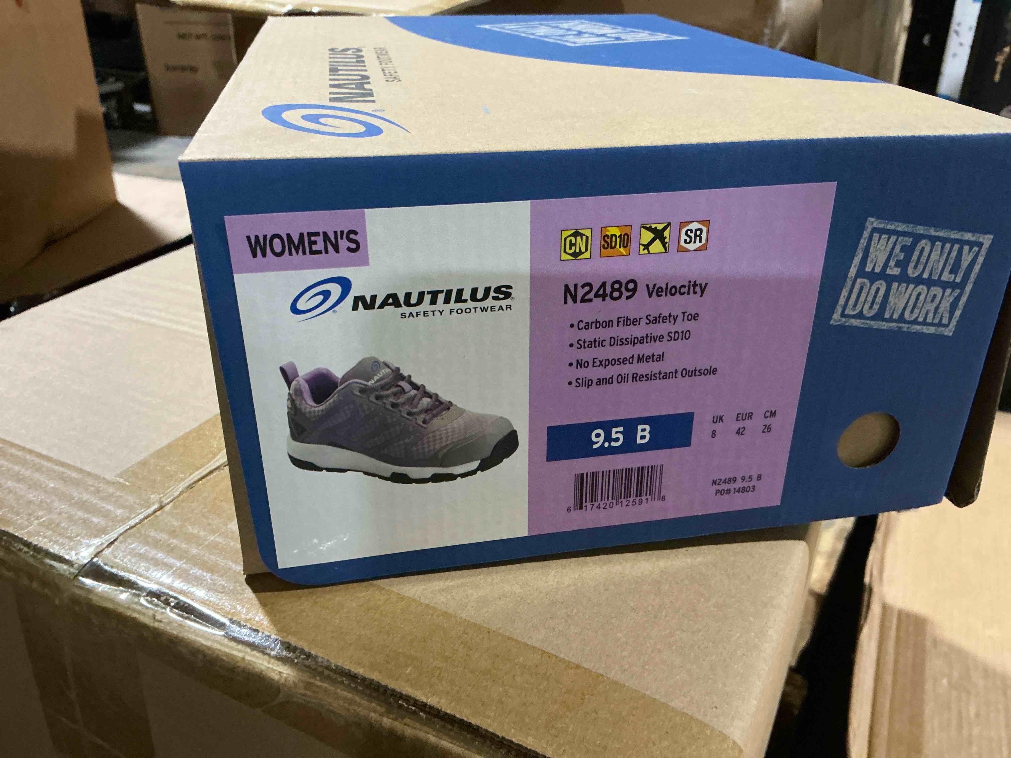 Nautilus 2489 Women s Velocity Slip Resistant ESD Work Shoe - Carbon