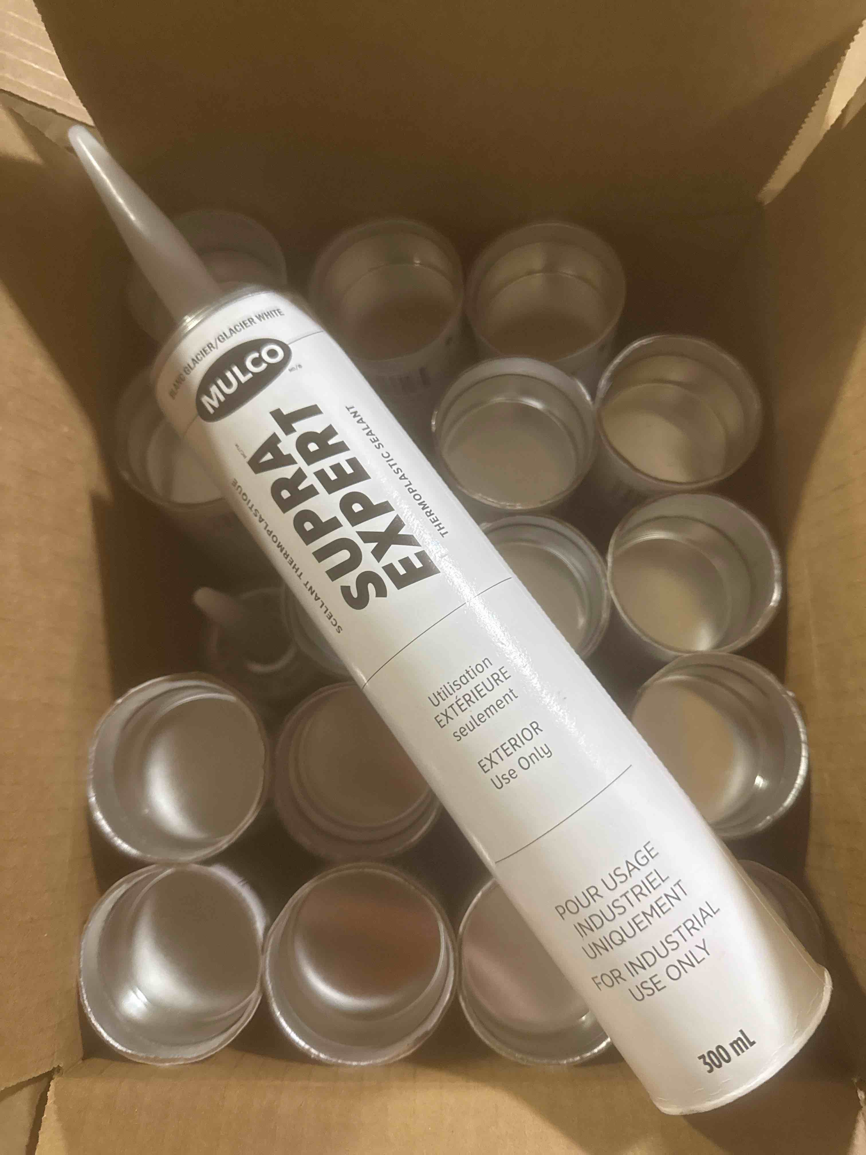 case of 20 mulco Supra expert sealant glacier white 300ml 