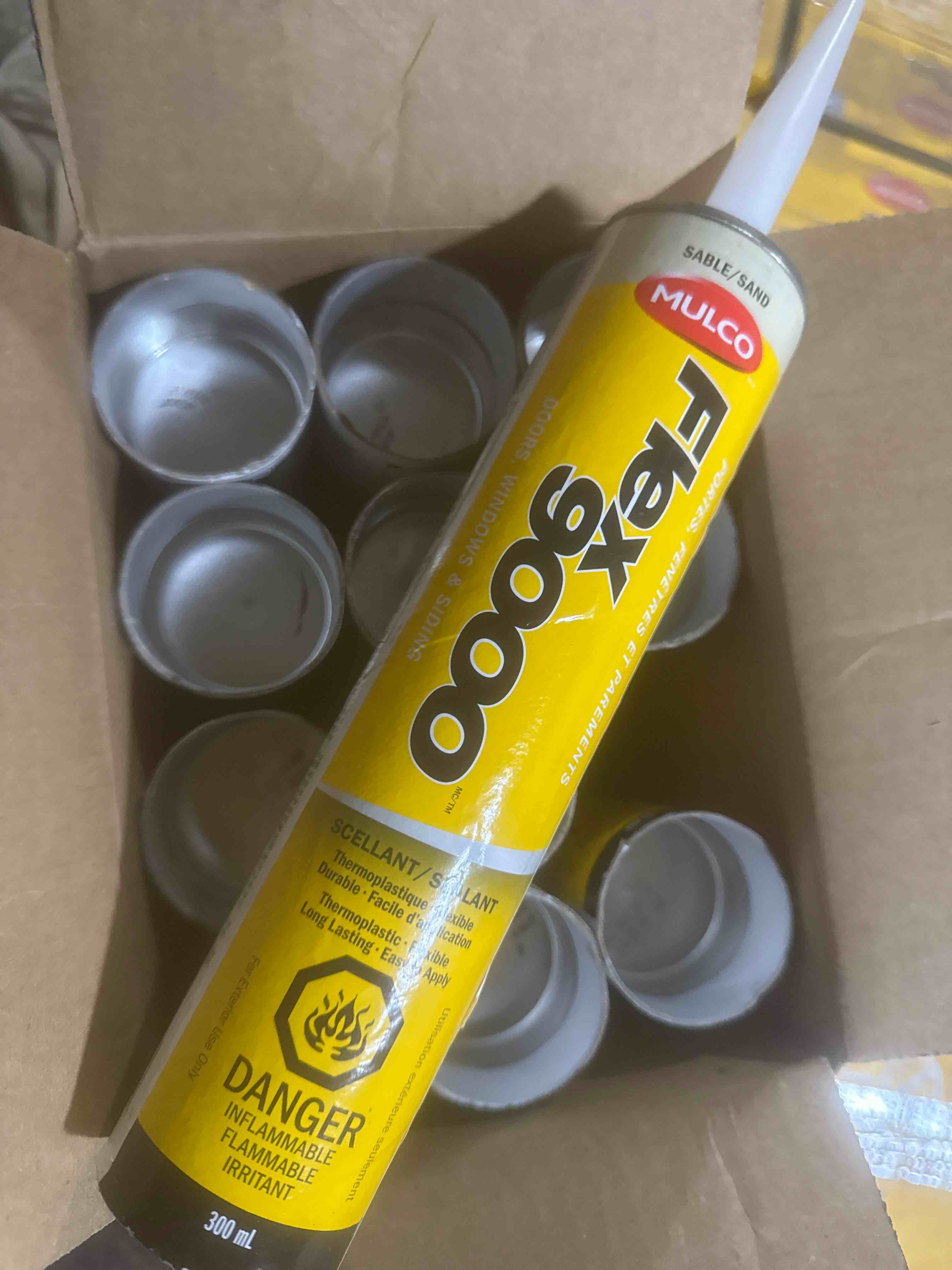 case of 12 mulco flex 9000 sand 300ml