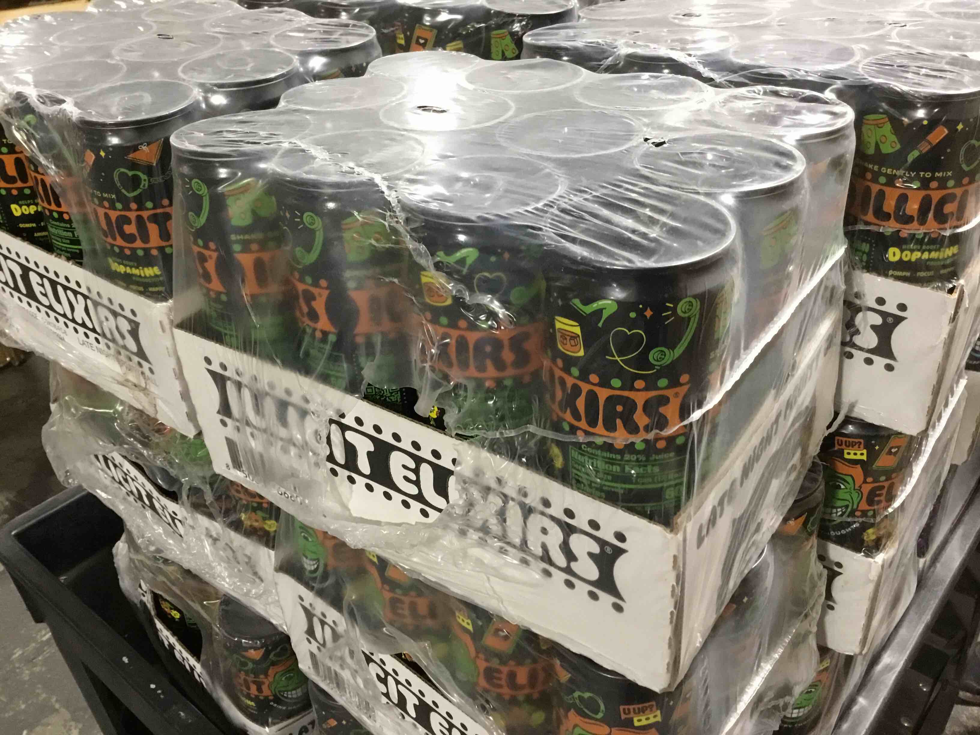 Illicit Elixirs Late Night Fruity Call - Sparkling Juice Drink - Supports Dopamine Production - 12 Pack - 12 Oz Cans