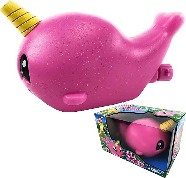 Nina The Narwhal (Pink Unicorn of The Sea) Water Sprinkler