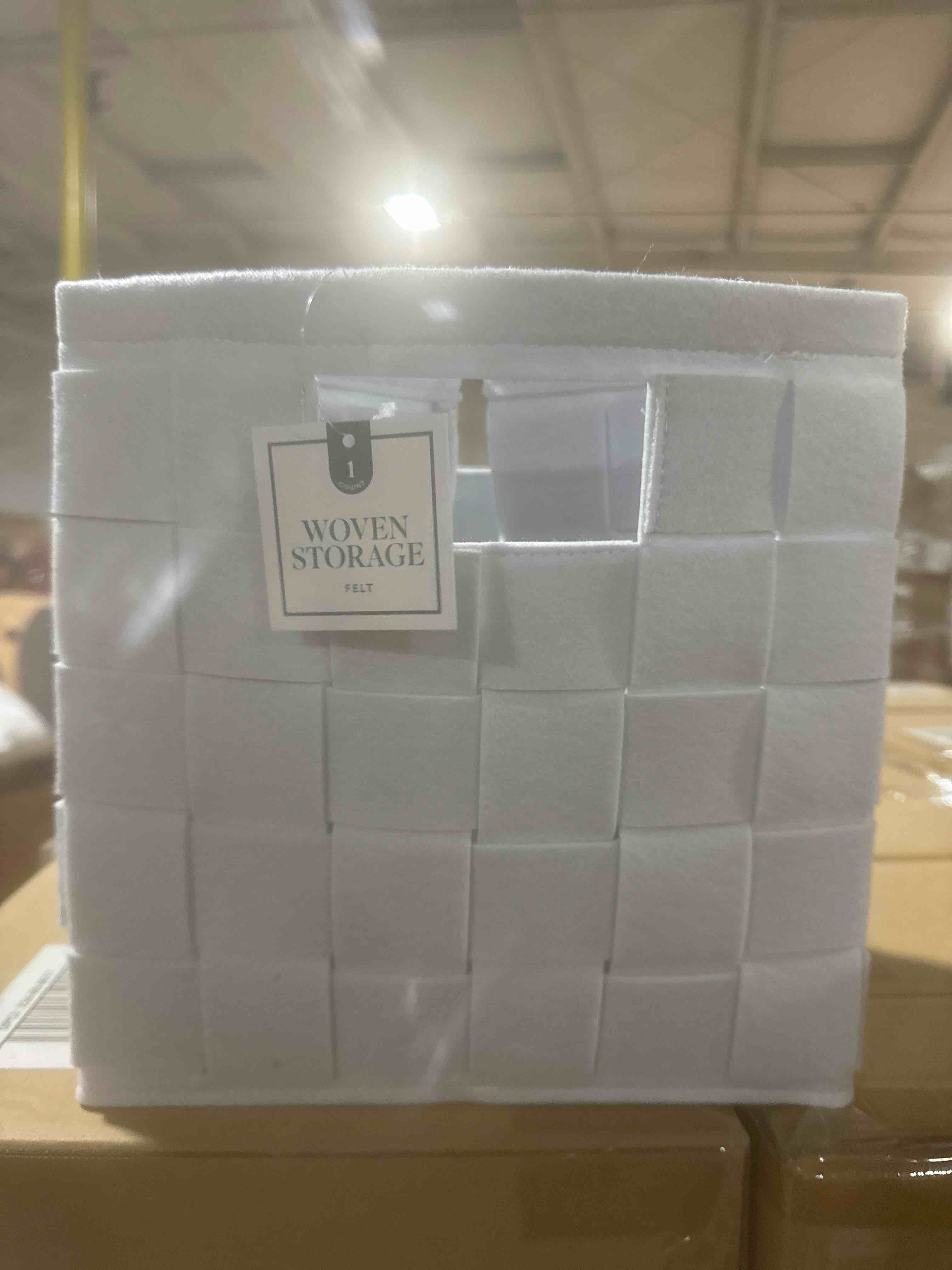 woven storage felt basket