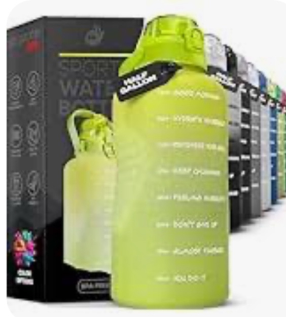you got this motivational water bottle 64oz mix green 