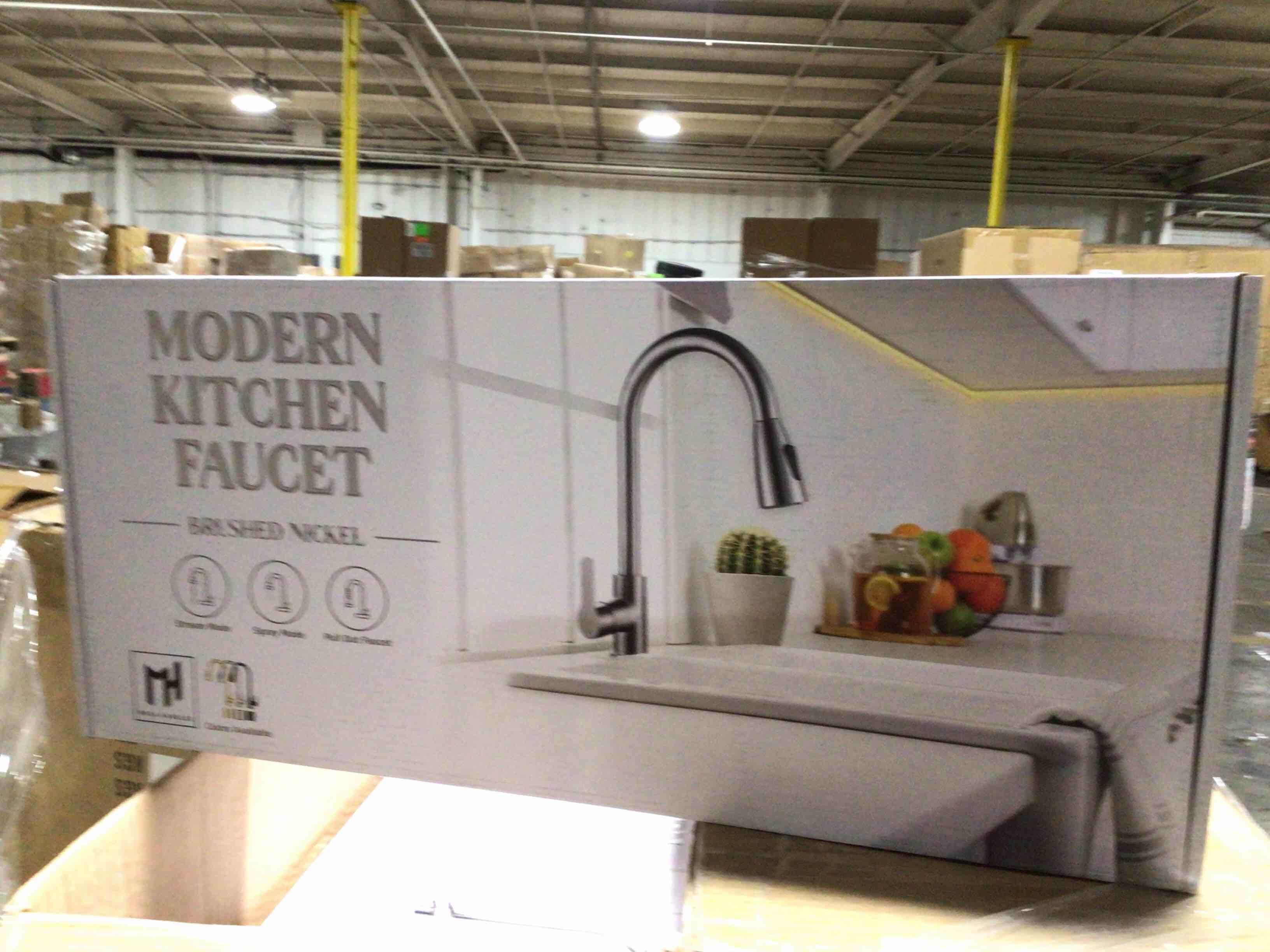 pull down modern kitchen sink faucet brushed nickel 