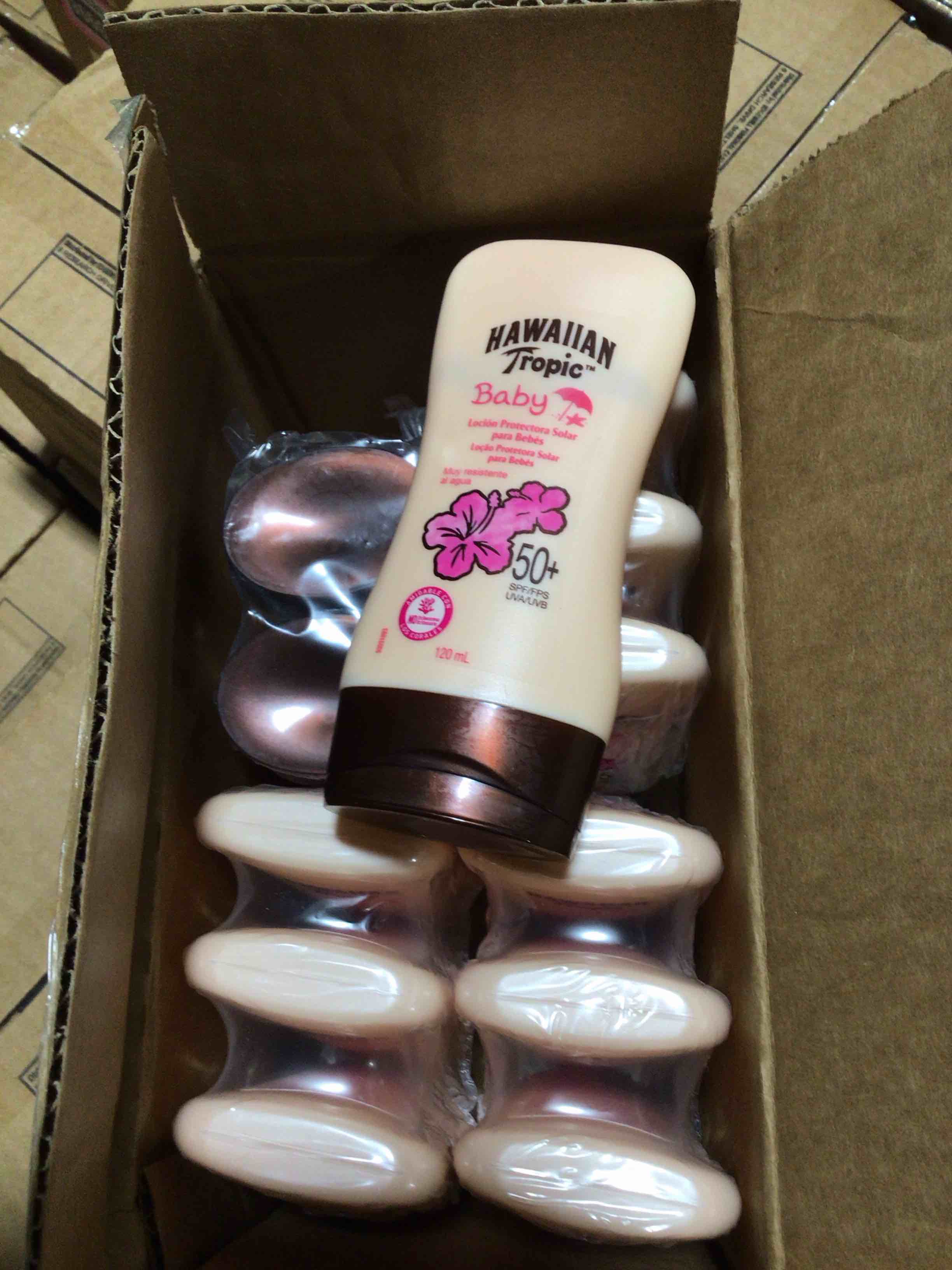 case of 12 Hawaiian tropic baby spf50 120ml