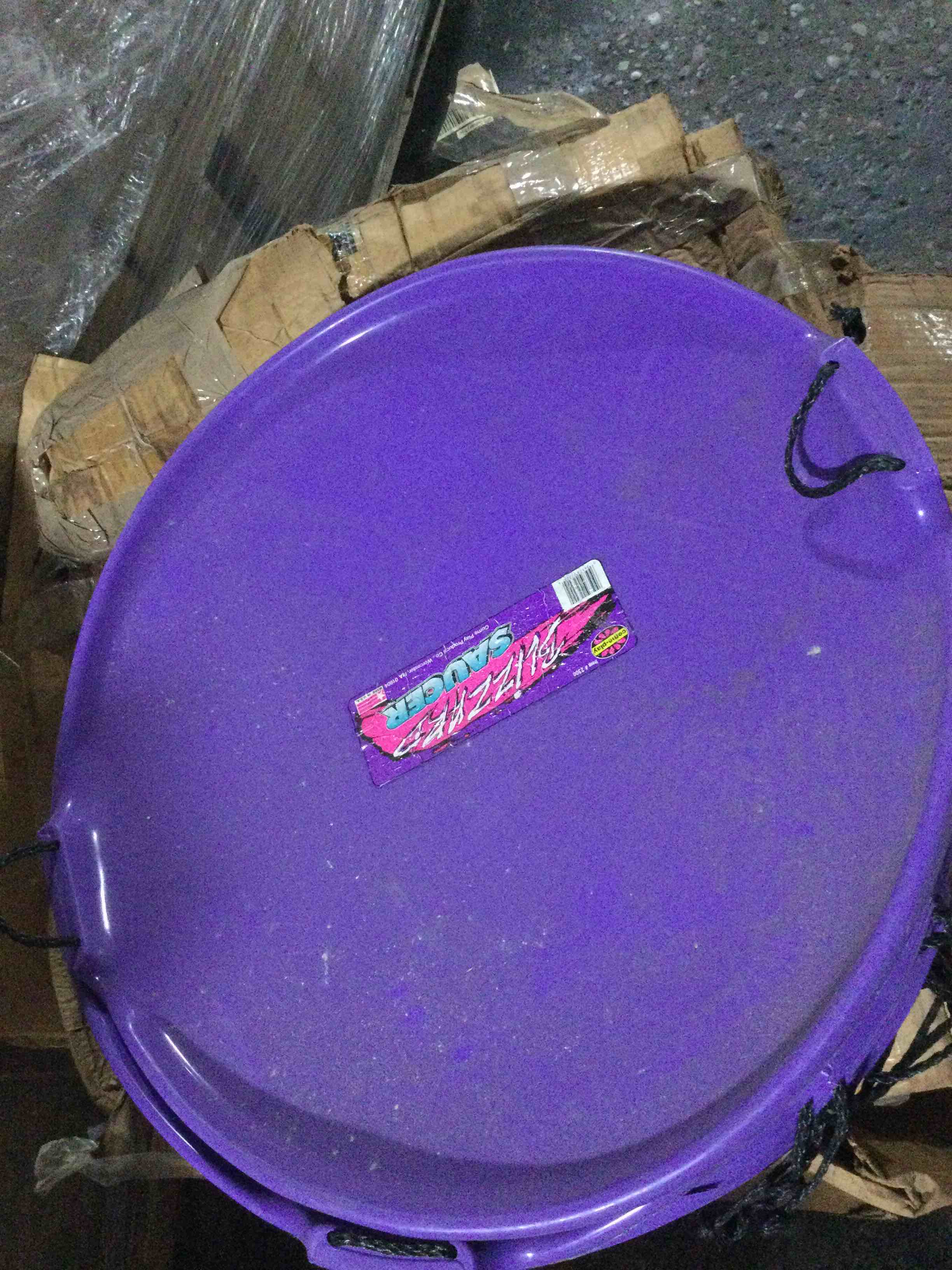 blizzard saucer round purple sled