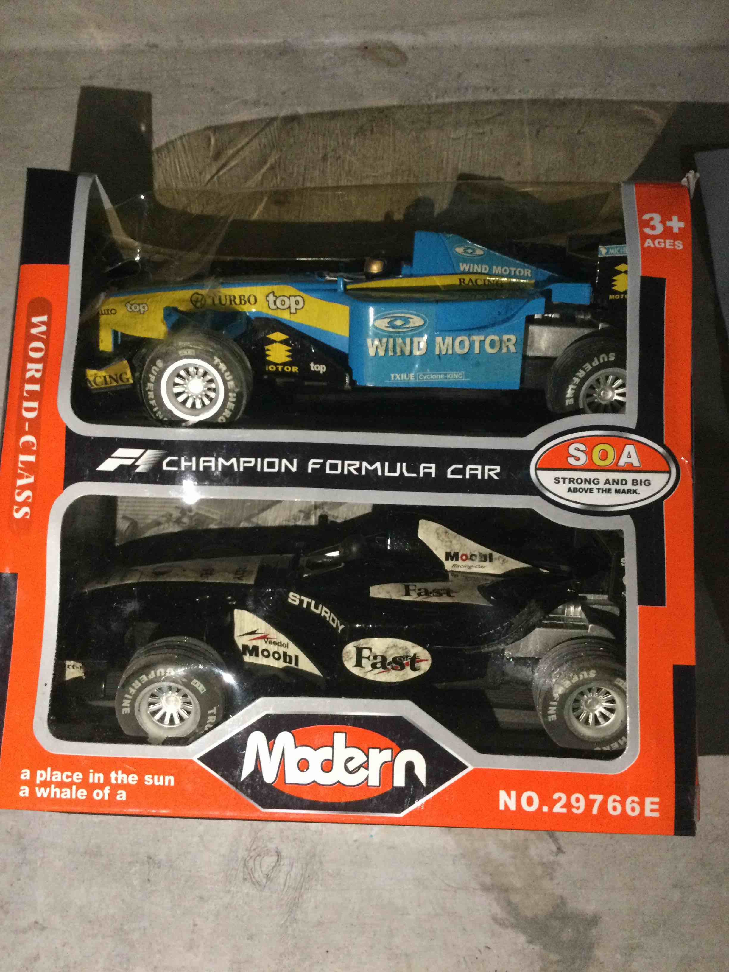 world-class modern champion formula car 2pk (color varies)