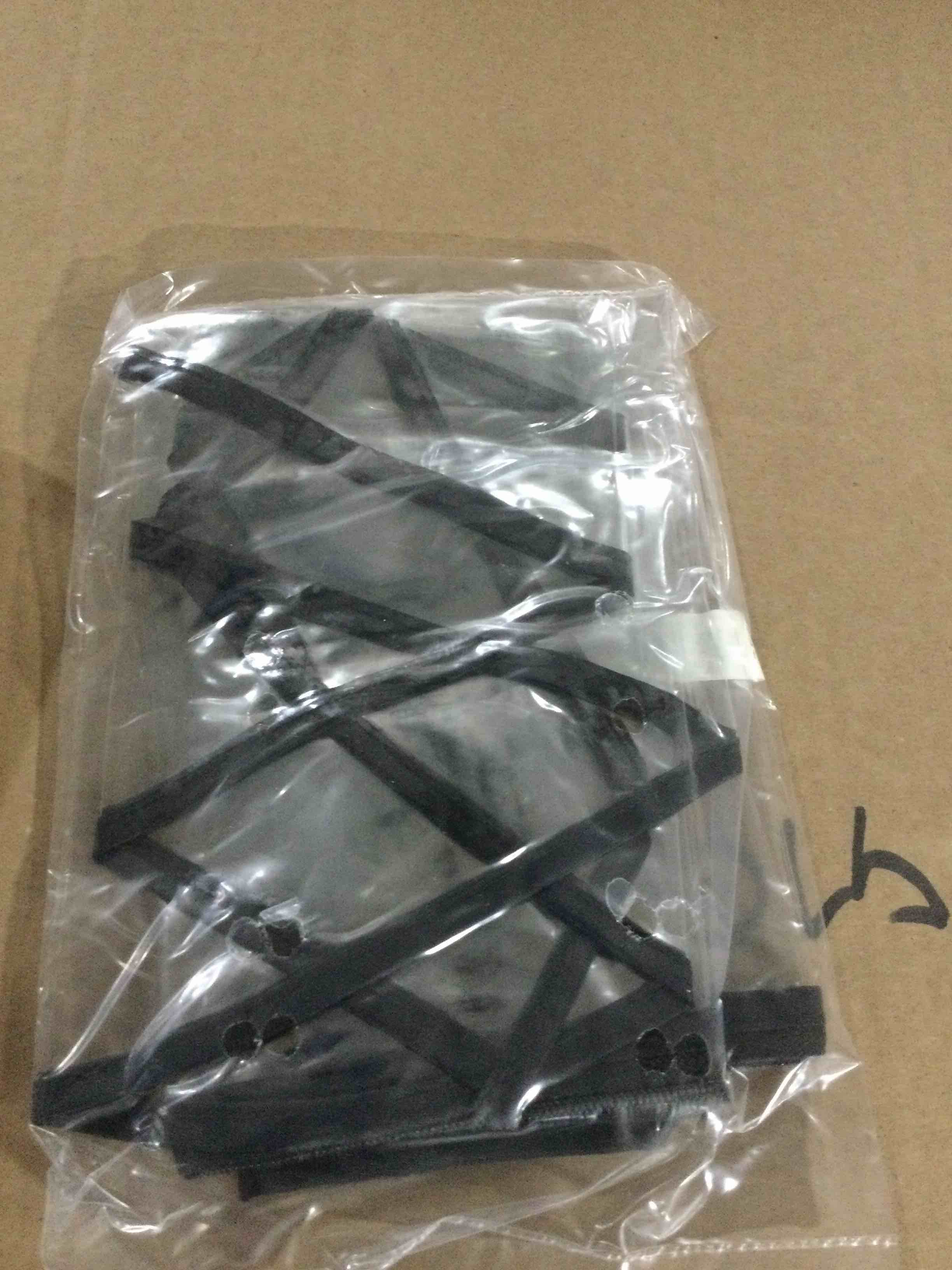 black and clear garment bag