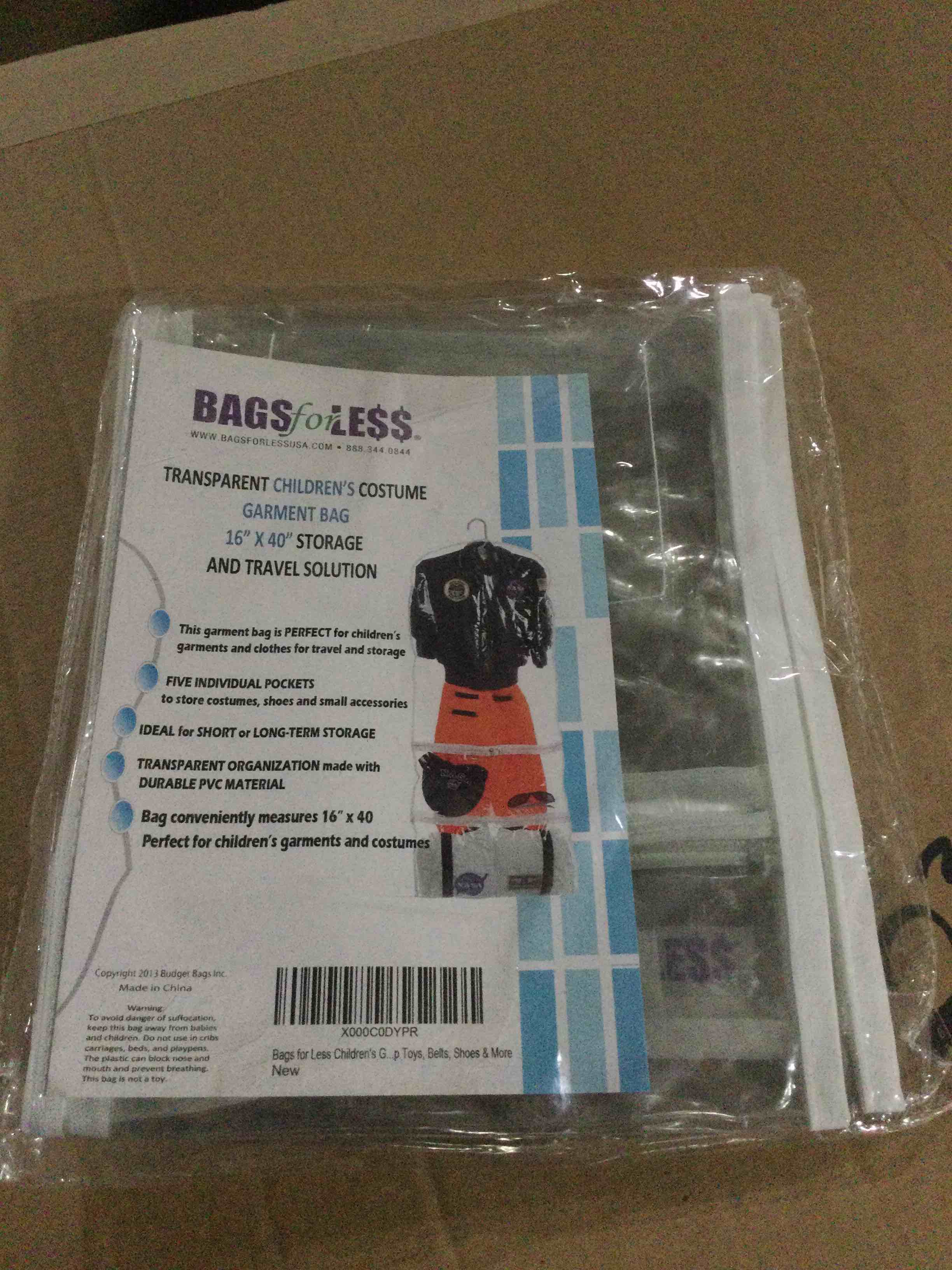 bags for less transparent childrens costume garment bag, 16”x40” storage
