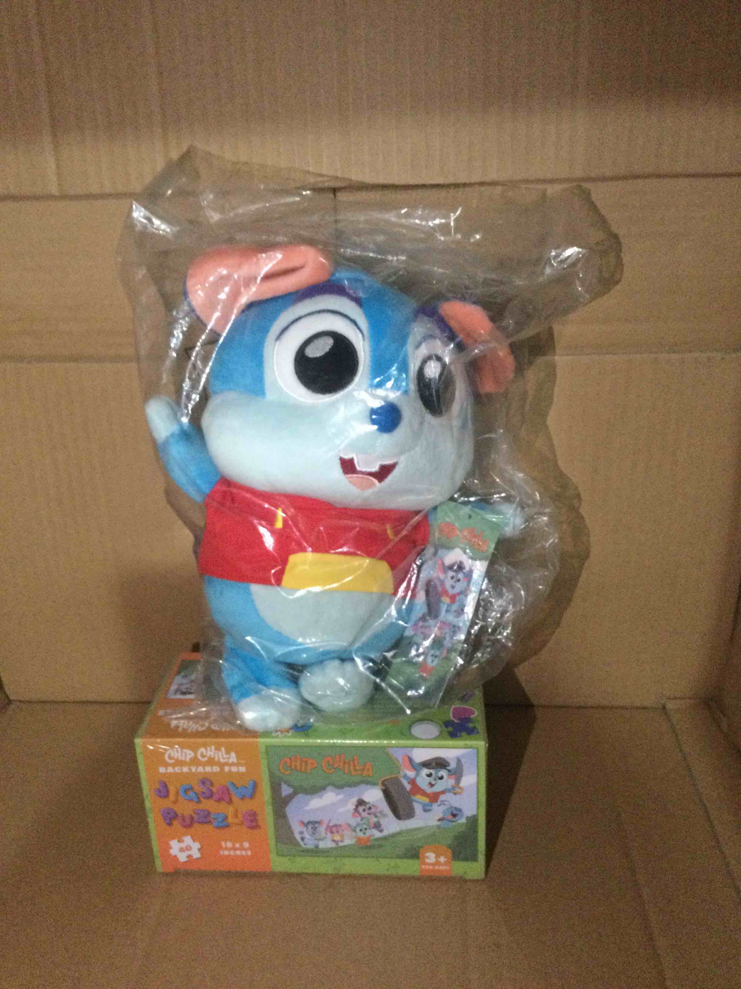 plush chip and jigsaw 40pc puzzle set