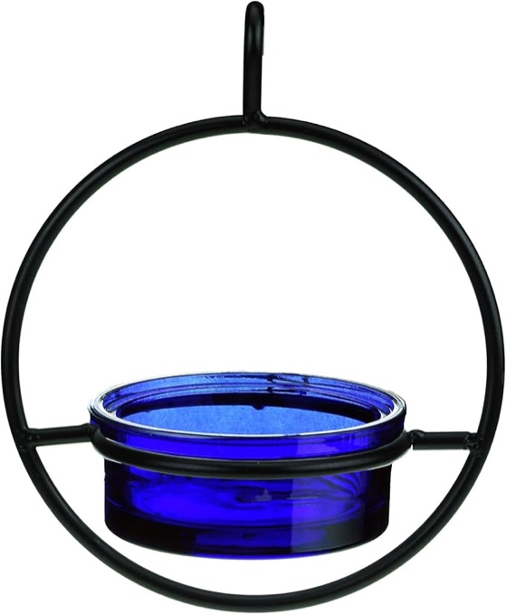 Mosaic Birds M446-200-15 Floral Bird Feeder Cobalt Blue, 1 Piece