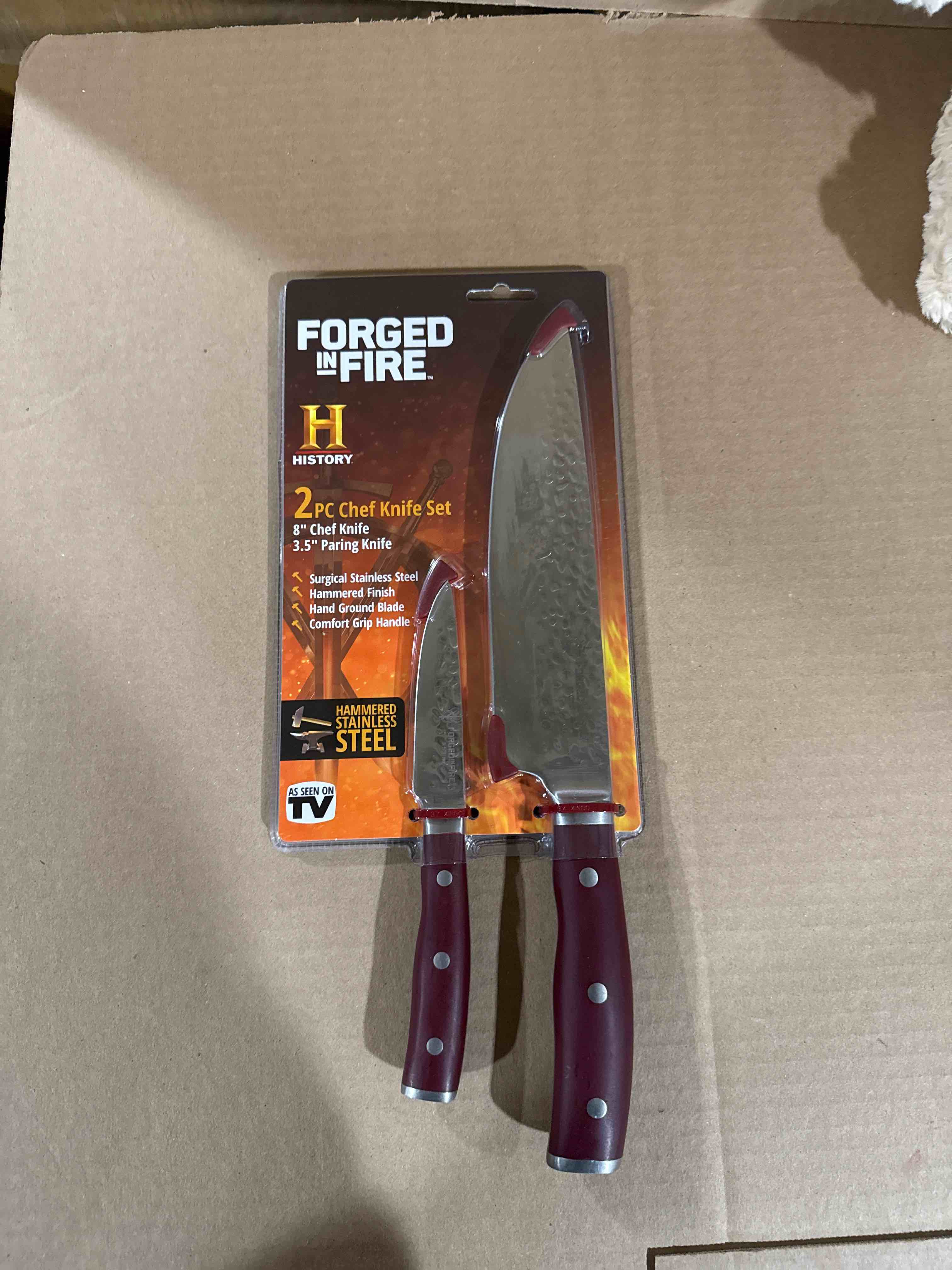 Forged in Fire 2 Pieces Chef Knife Set  As Seen on TV