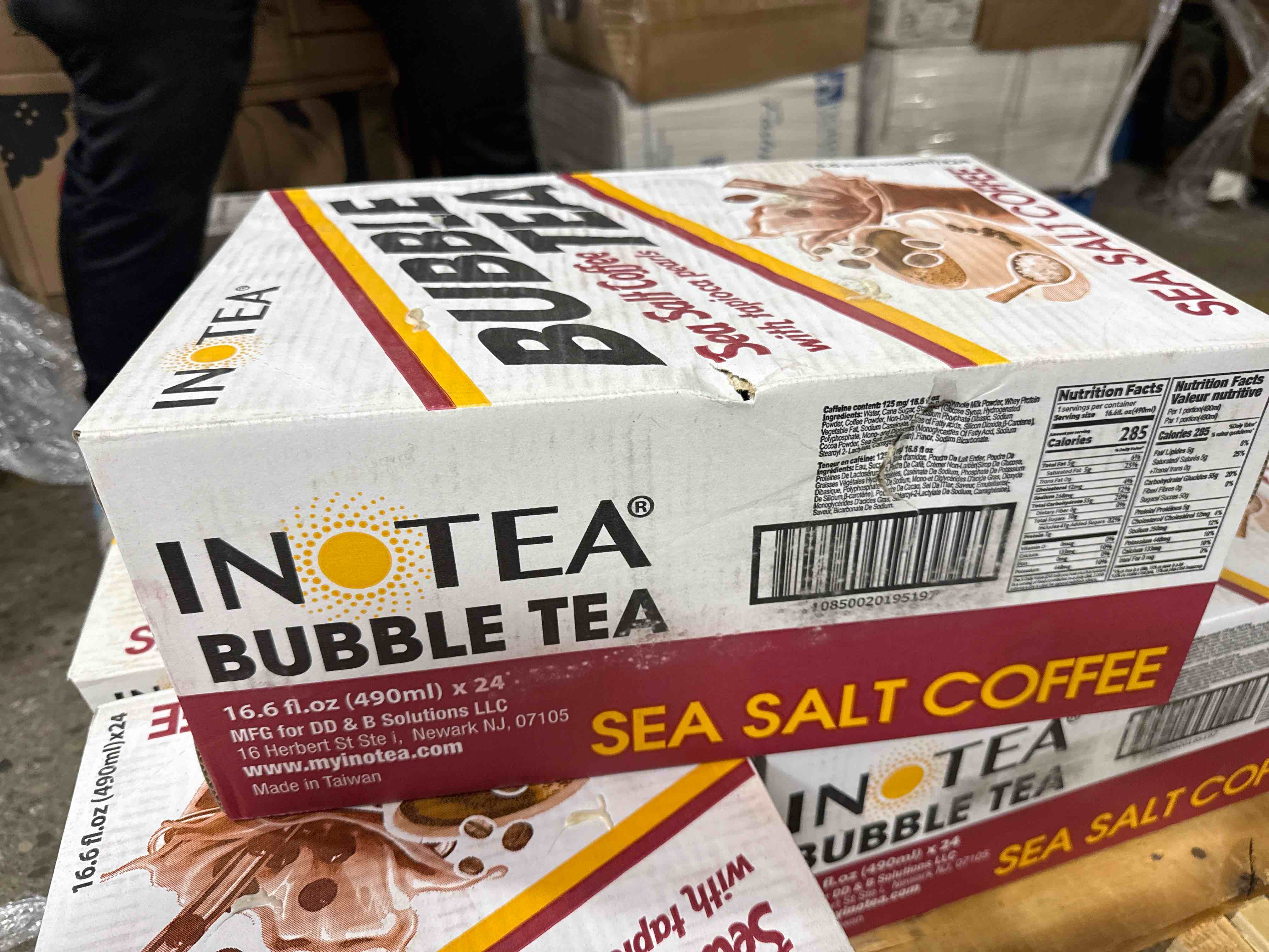 case of 24 INOTEA- Sea Salt Coffee 16.6oz can, 24 pack BBD Sept.20.2025