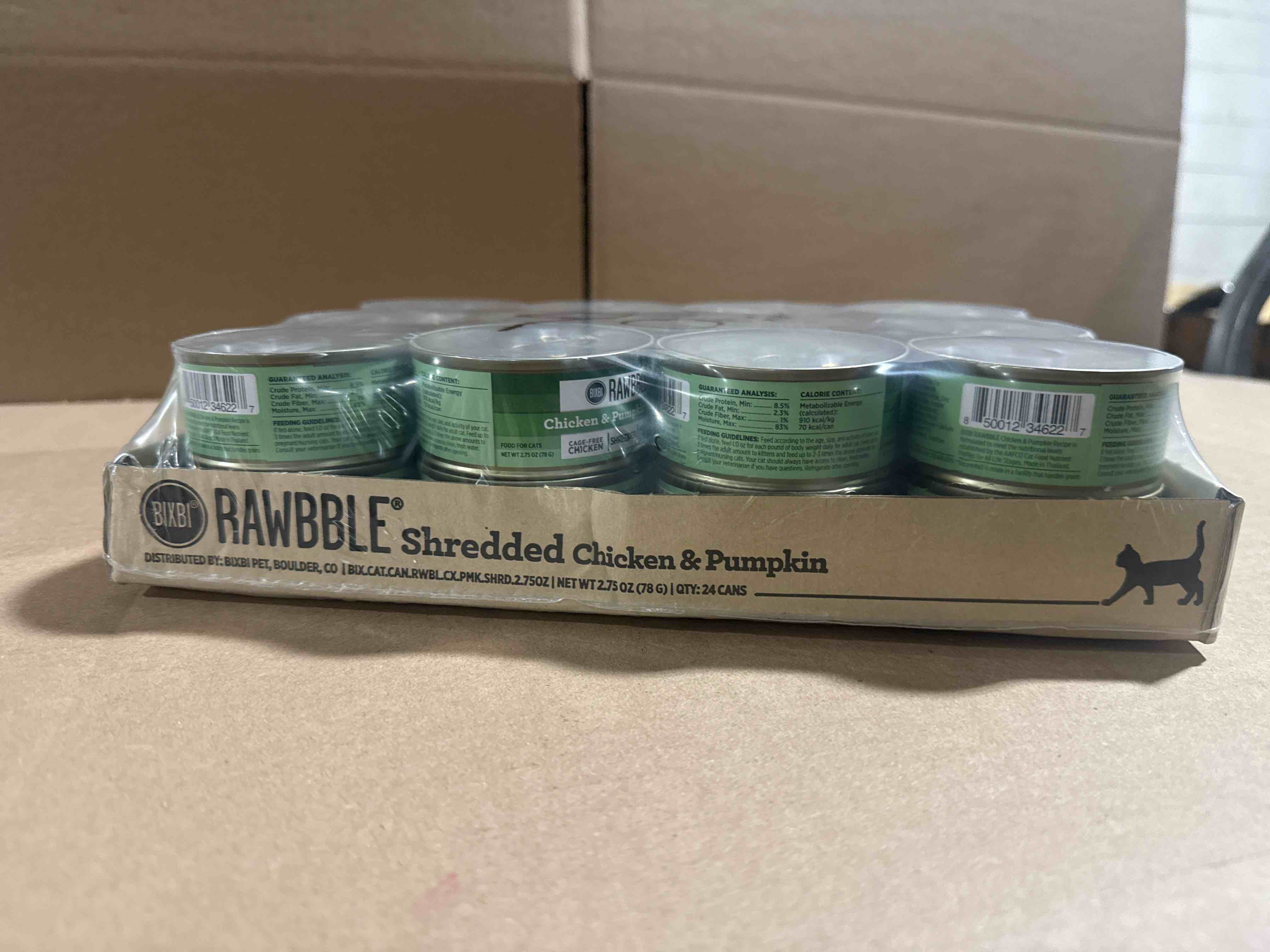 case of 24 BIXBI Rawbble Shredded Chicken & Pumpkin Recipe Cans – Grain Free, Protein Rich Wet Cat Food – (2.75 Ounce Cans, Case of 24) best be Jan 2026