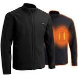 The Bikers Zone BZ2862 Men s Heated Black Soft-Shell Jacket with 12V Battery 5X-Large