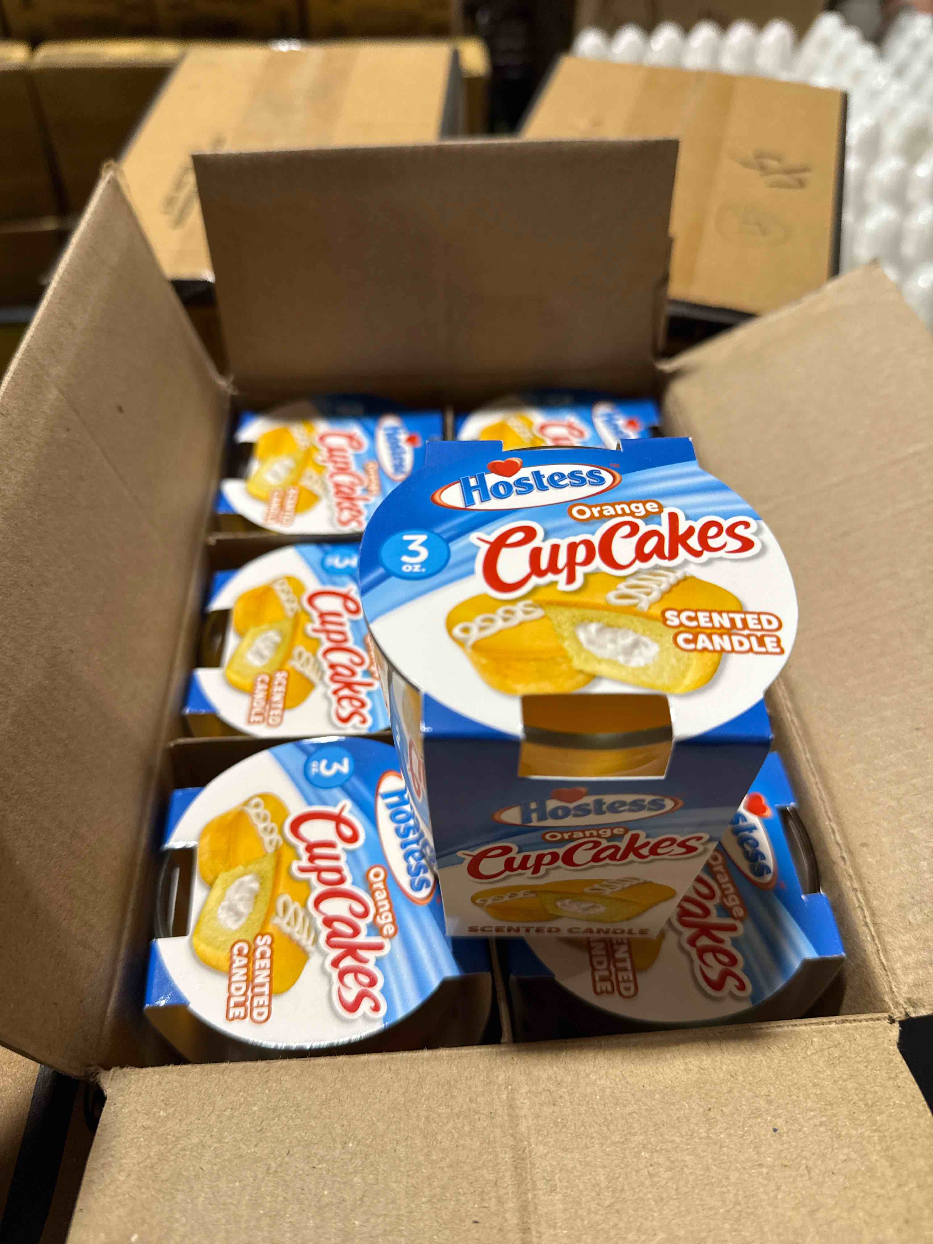 case of 6 hostess scented candle 3 oz 