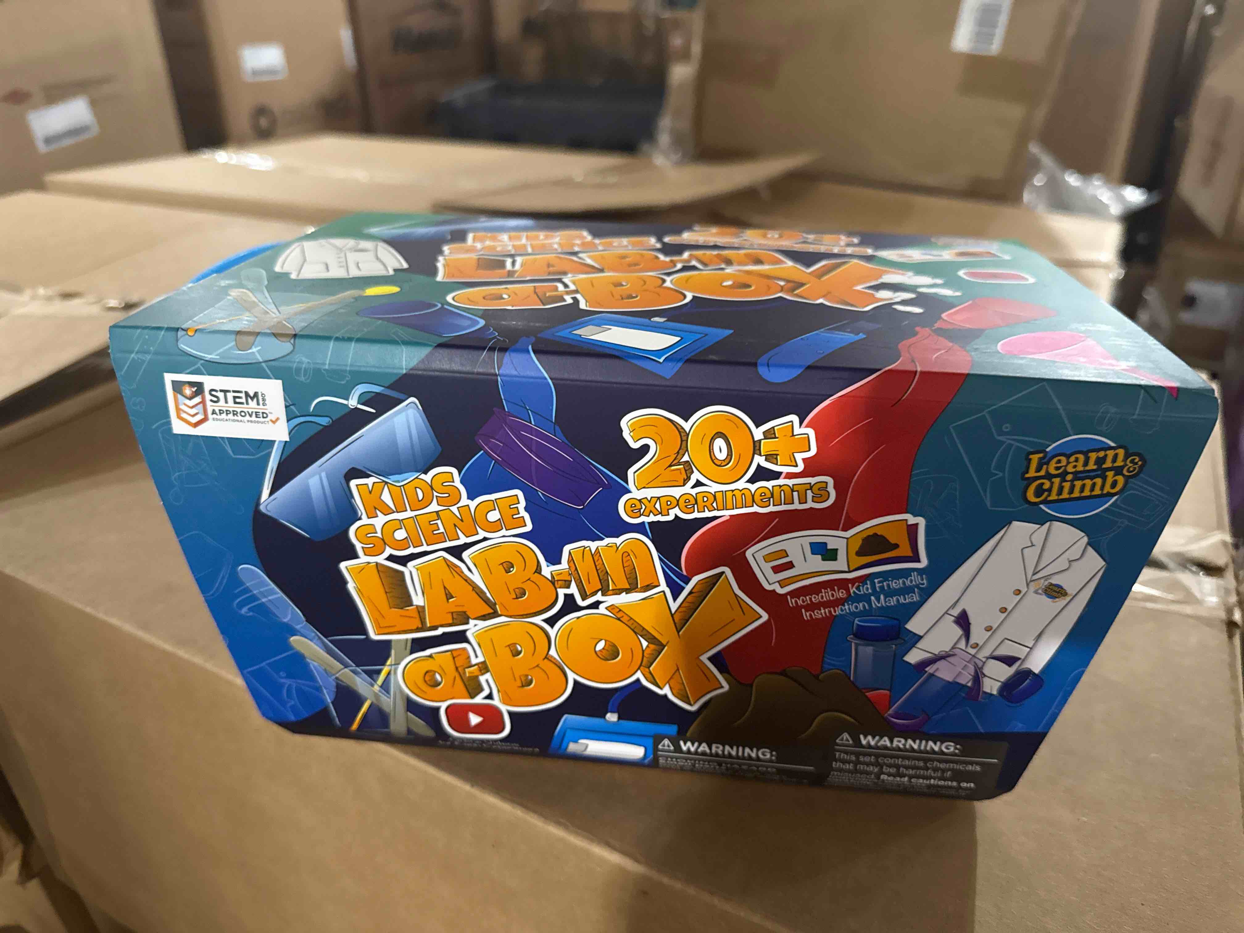 Kids Science Kit with Lab Coat Gift Set - Over 20 Experiments for Kids 4-6