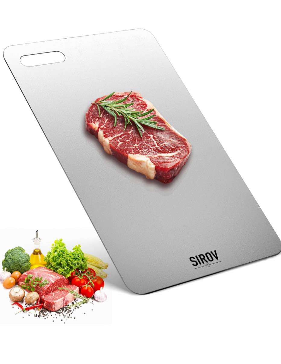 Titanium Cutting Board for Kitchen, 100% Pure Titanium Cutting Board Food Grade,Non Toxic chopping board, Dishwasher safe, Easy to Clean Large Size, 16.1”x10”