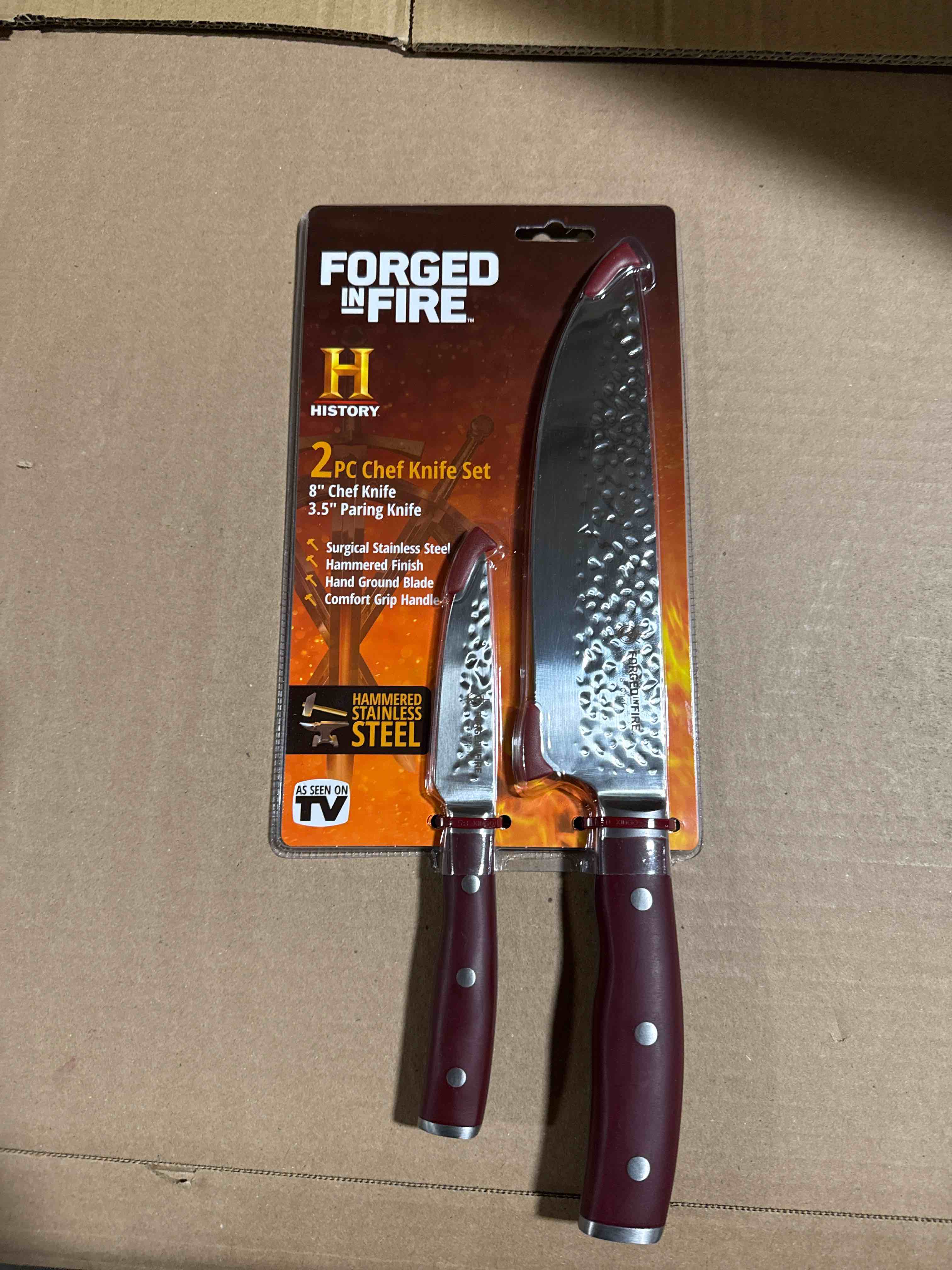 Forged in Fire 2 Pieces Chef Knife Set  As Seen on TV