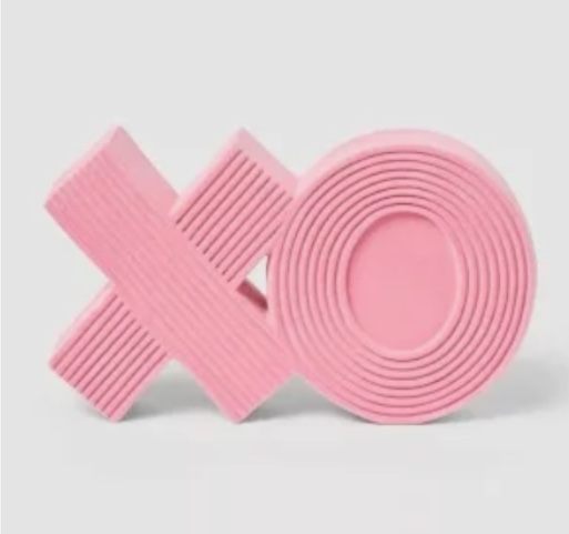 XO Flocked Valentine's Day Decor Pink - Spritz™