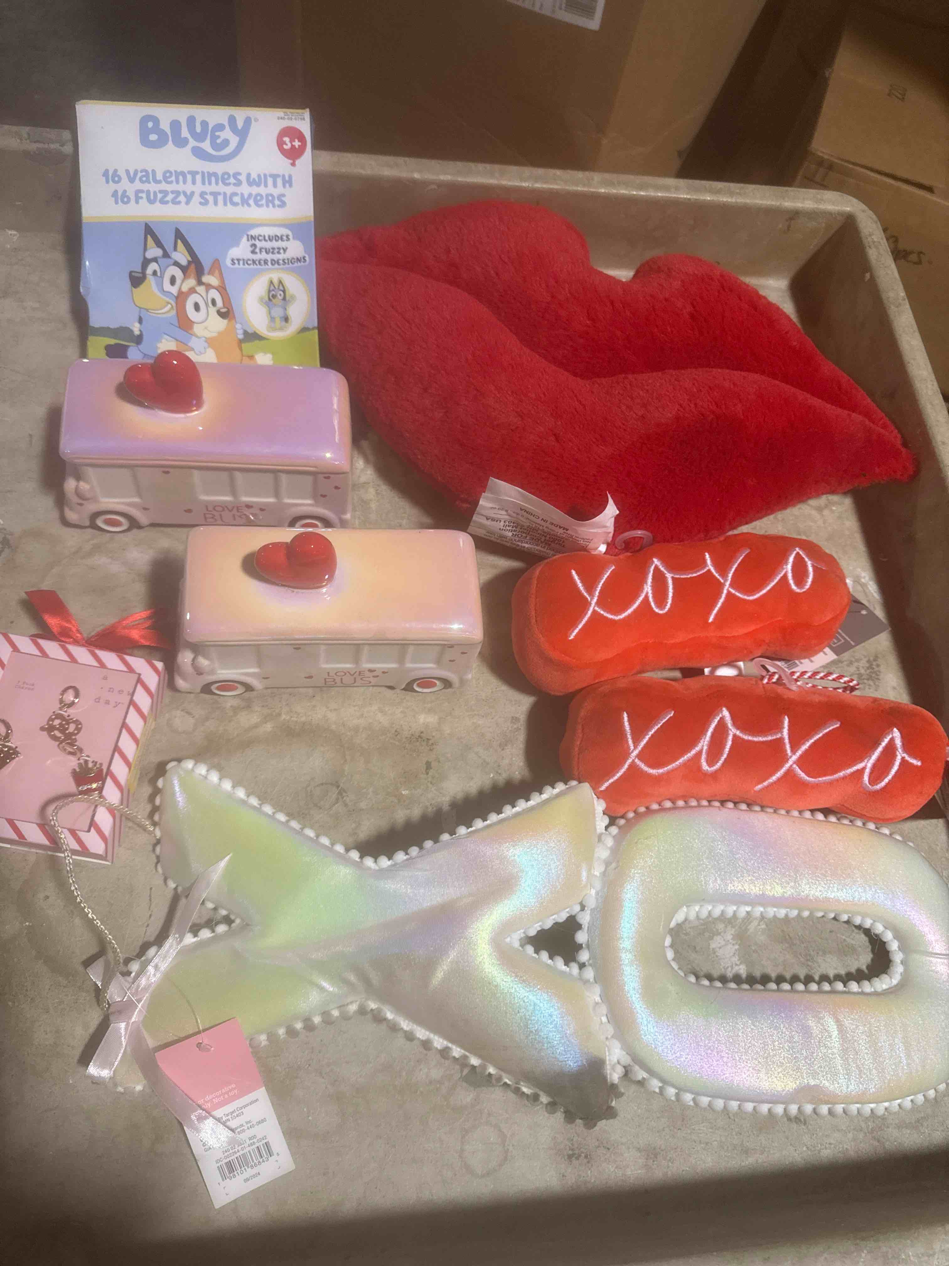 assorted Valentine’s Day decor and more 